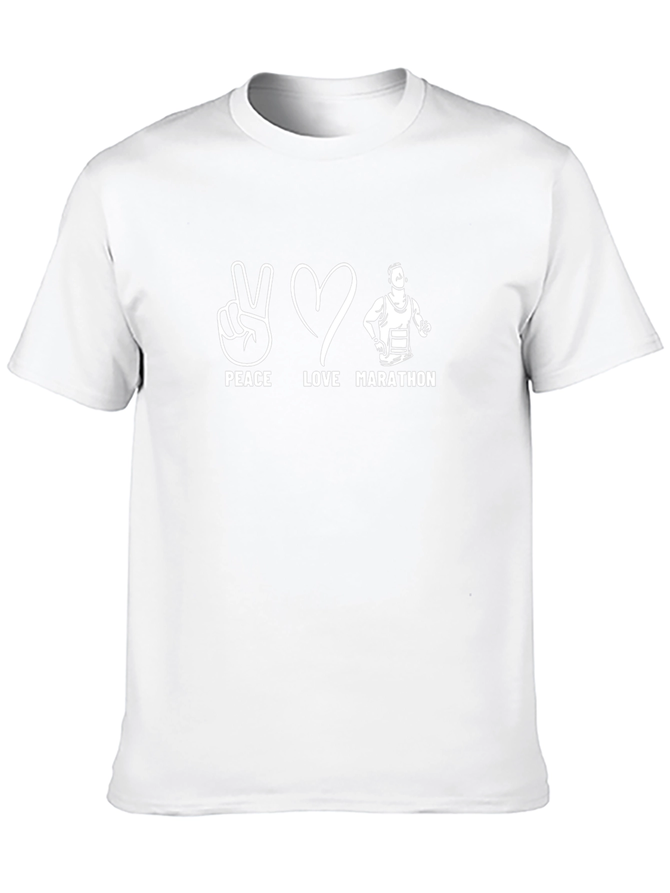 Peace Love Marathon T-Shirt - Running Tee