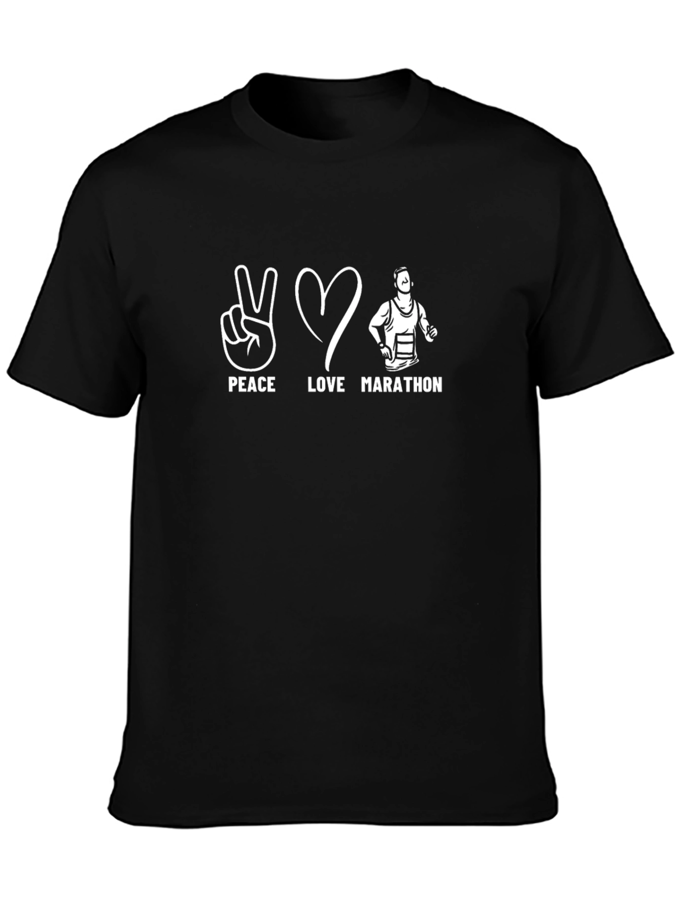 Peace Love Marathon T-Shirt - Running Tee
