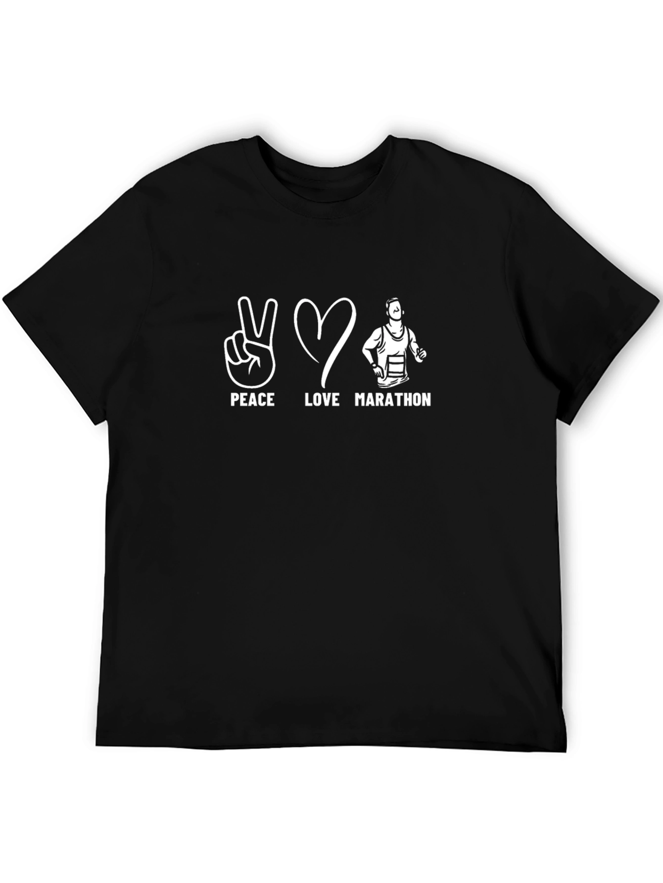 Peace Love Marathon T-Shirt - Running Tee