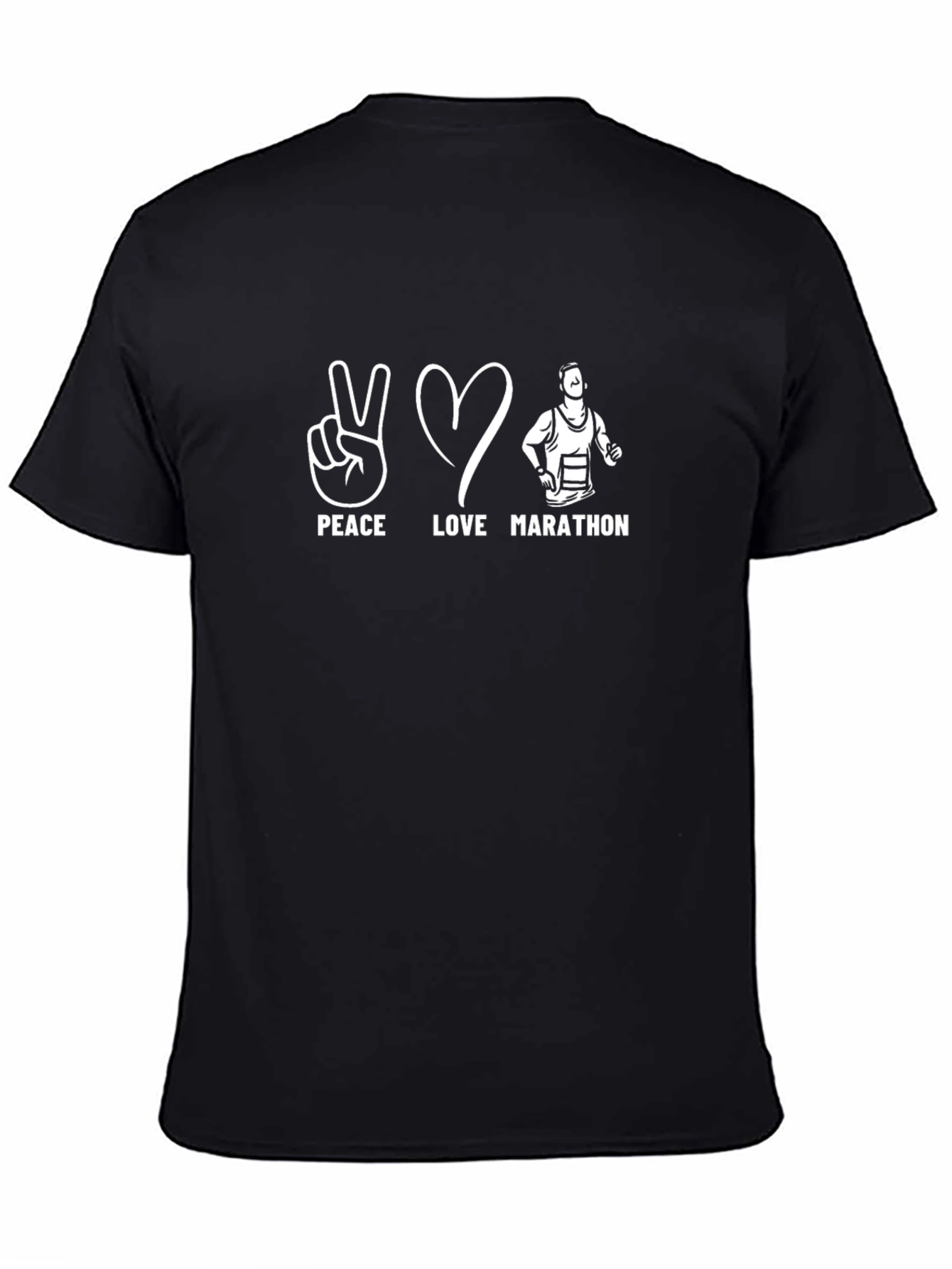Peace Love Marathon T-Shirt - Running Tee