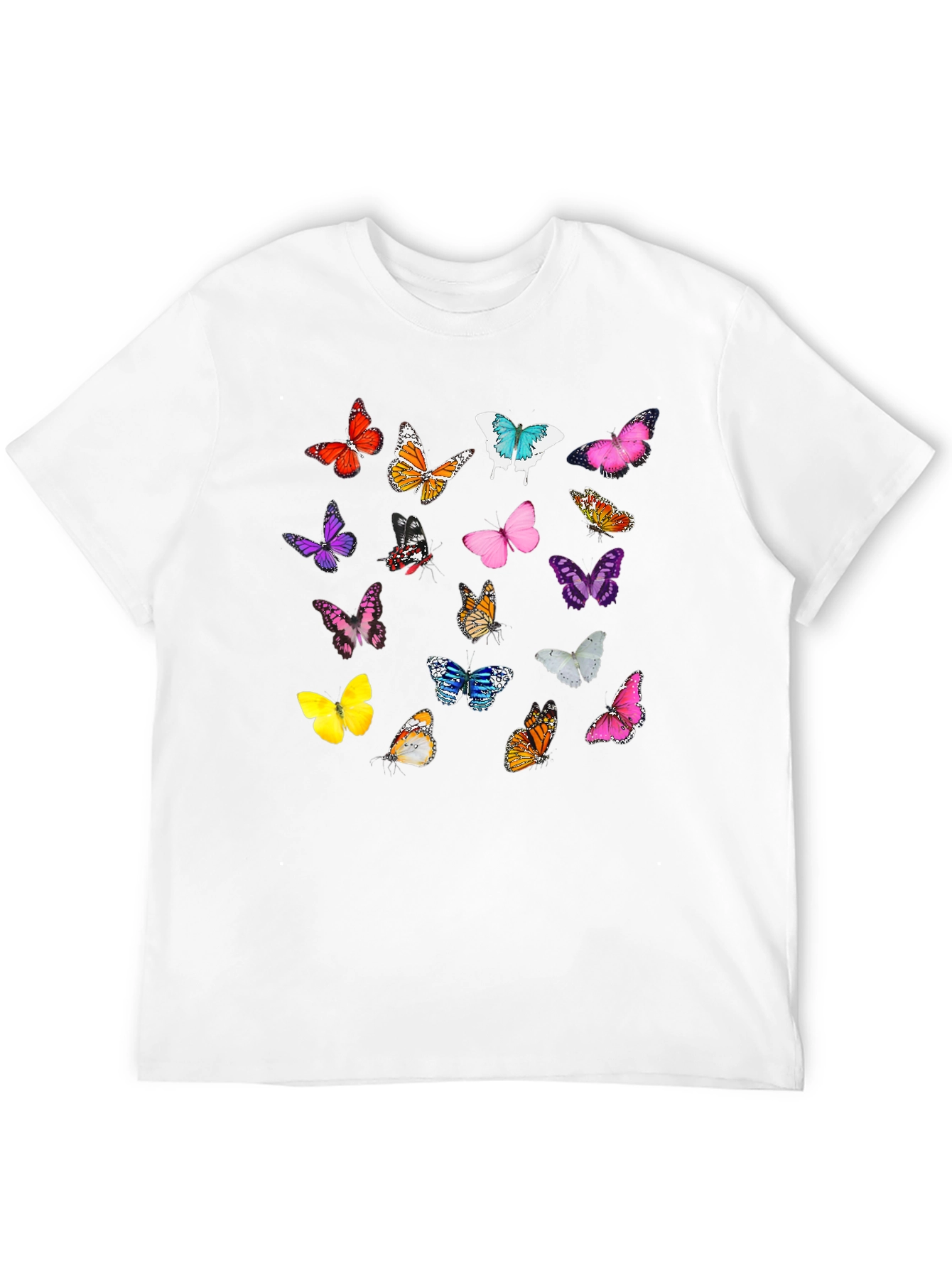 Butterfly Graphic Print Black T-Shirt