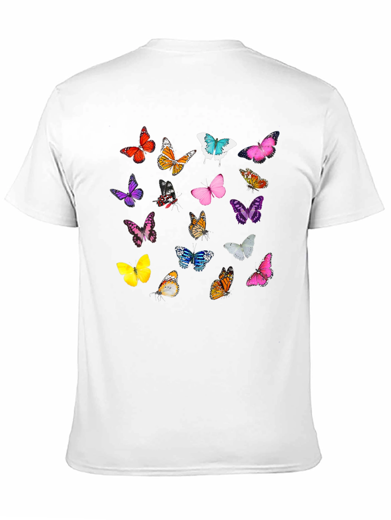 Butterfly Graphic Print Black T-Shirt