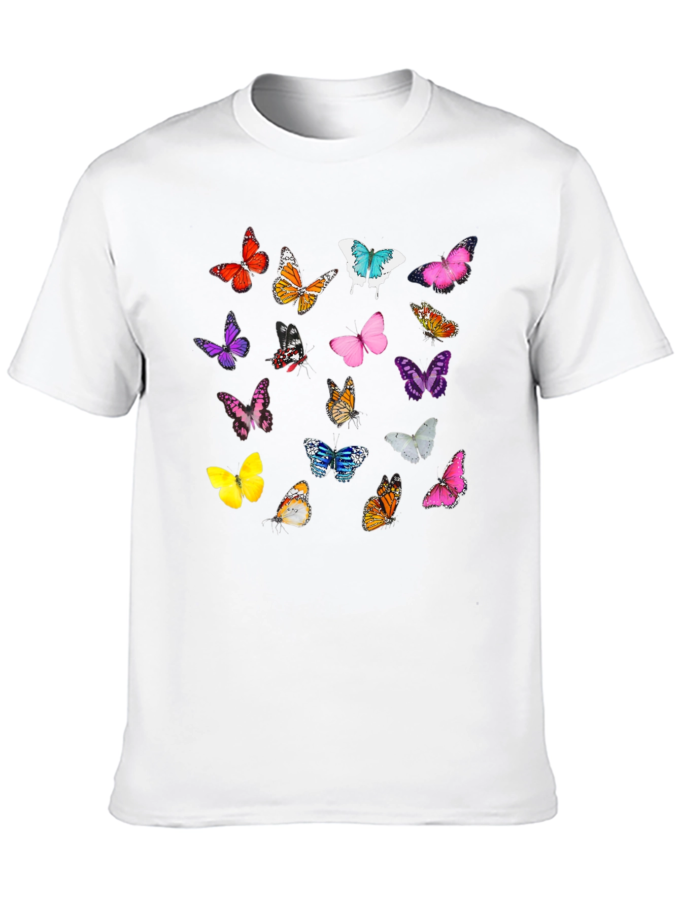 Butterfly Graphic Print Black T-Shirt