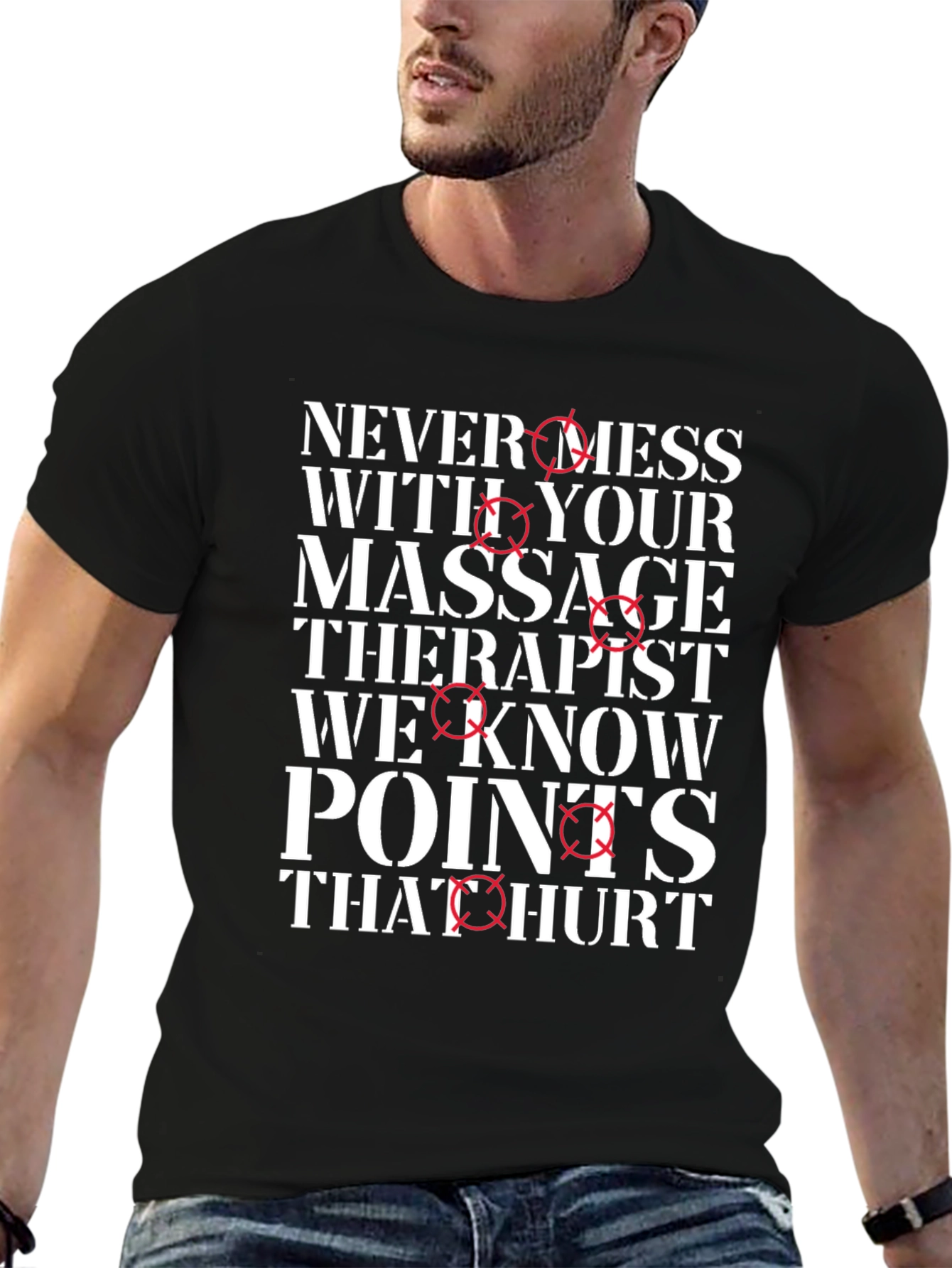 Massage Therapist Points That Hurt Graphic T-Shirt