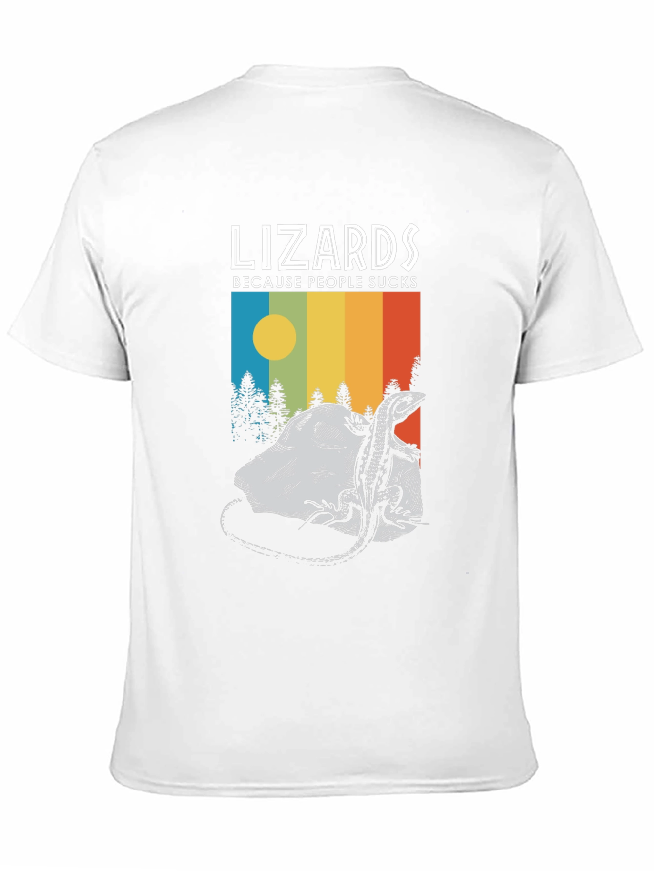 Lizards Because People Suck Black Graphic Tee