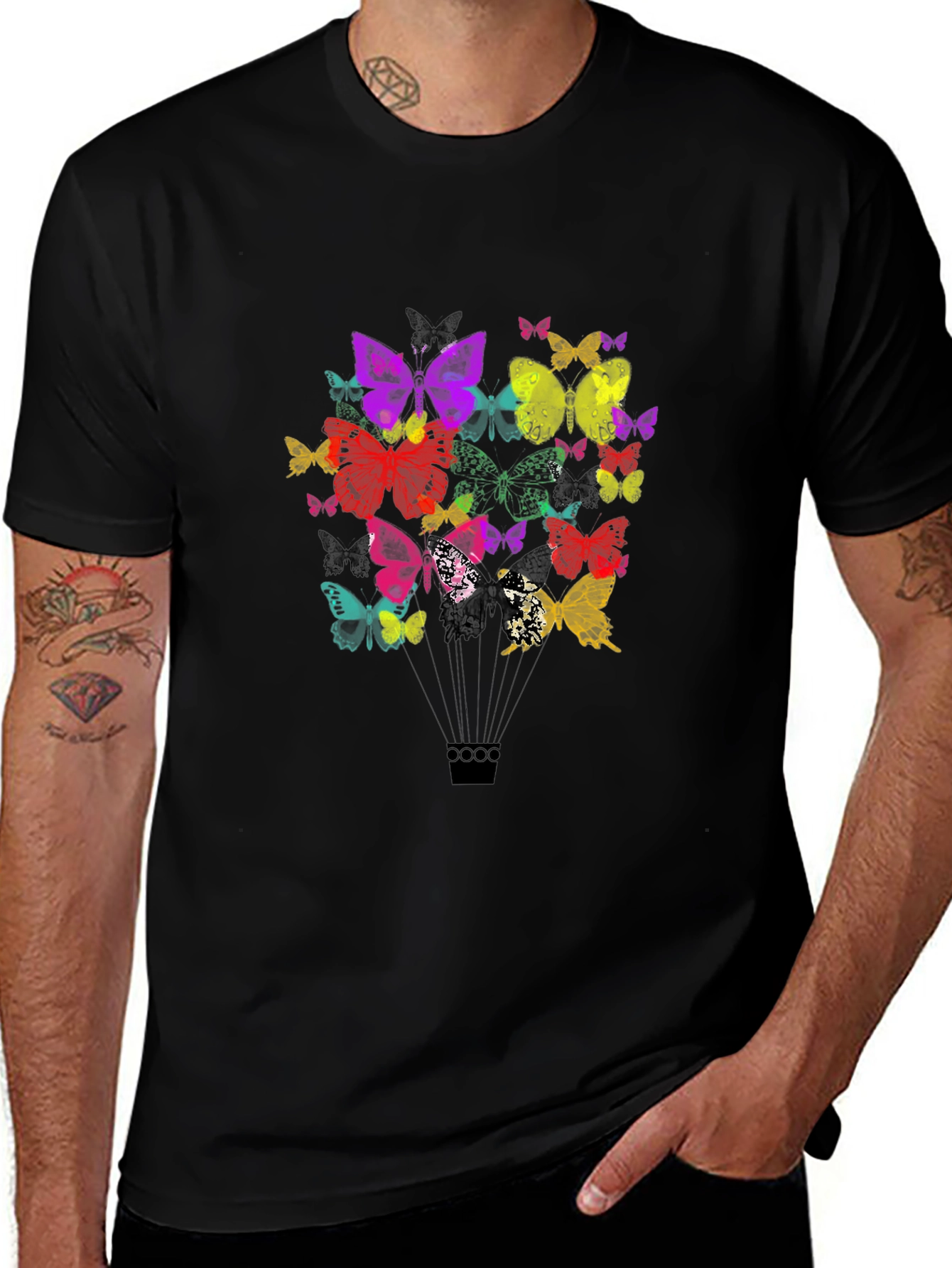 Butterfly Balloon Graphic T-Shirt