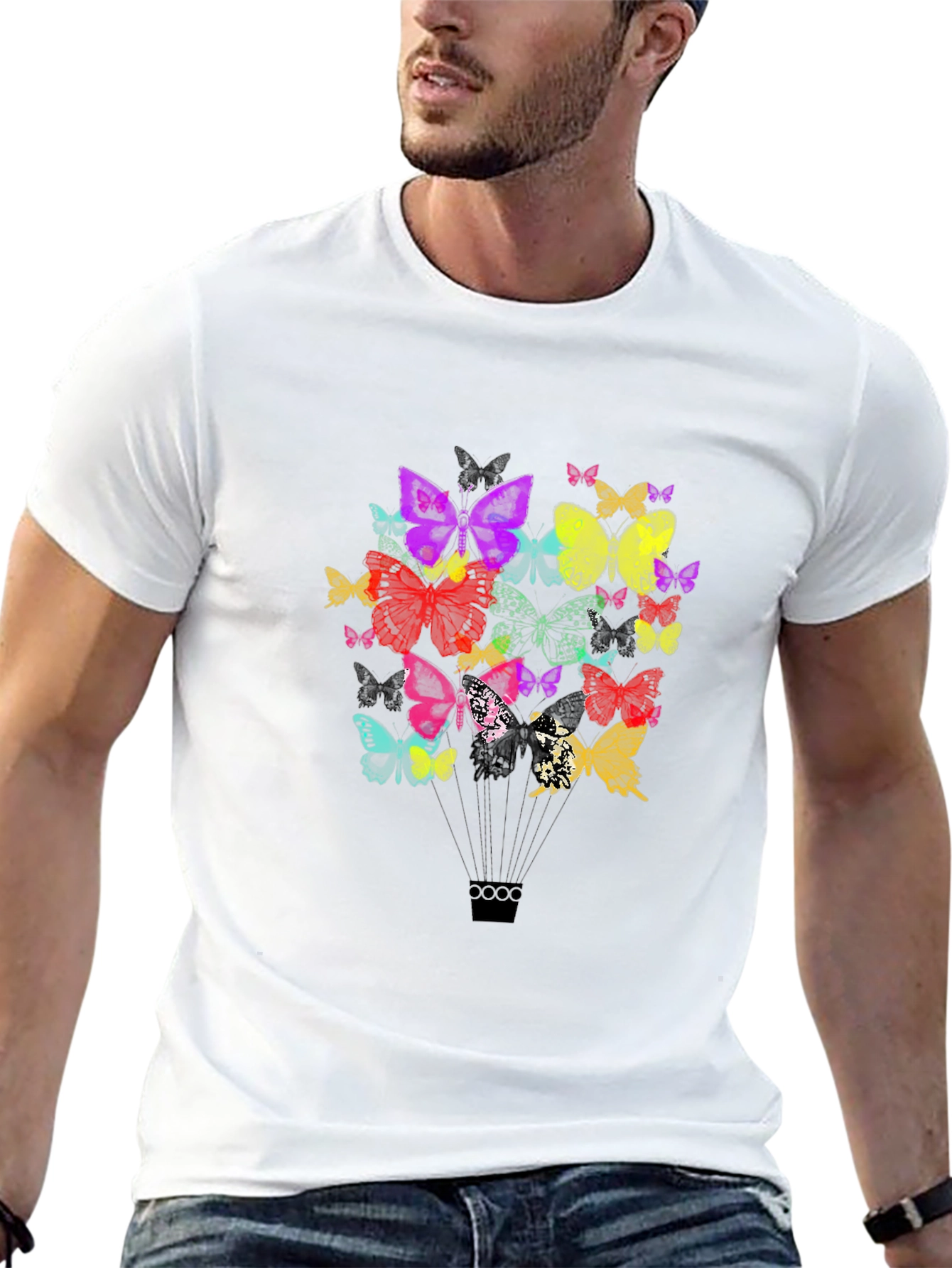 Butterfly Balloon Graphic T-Shirt