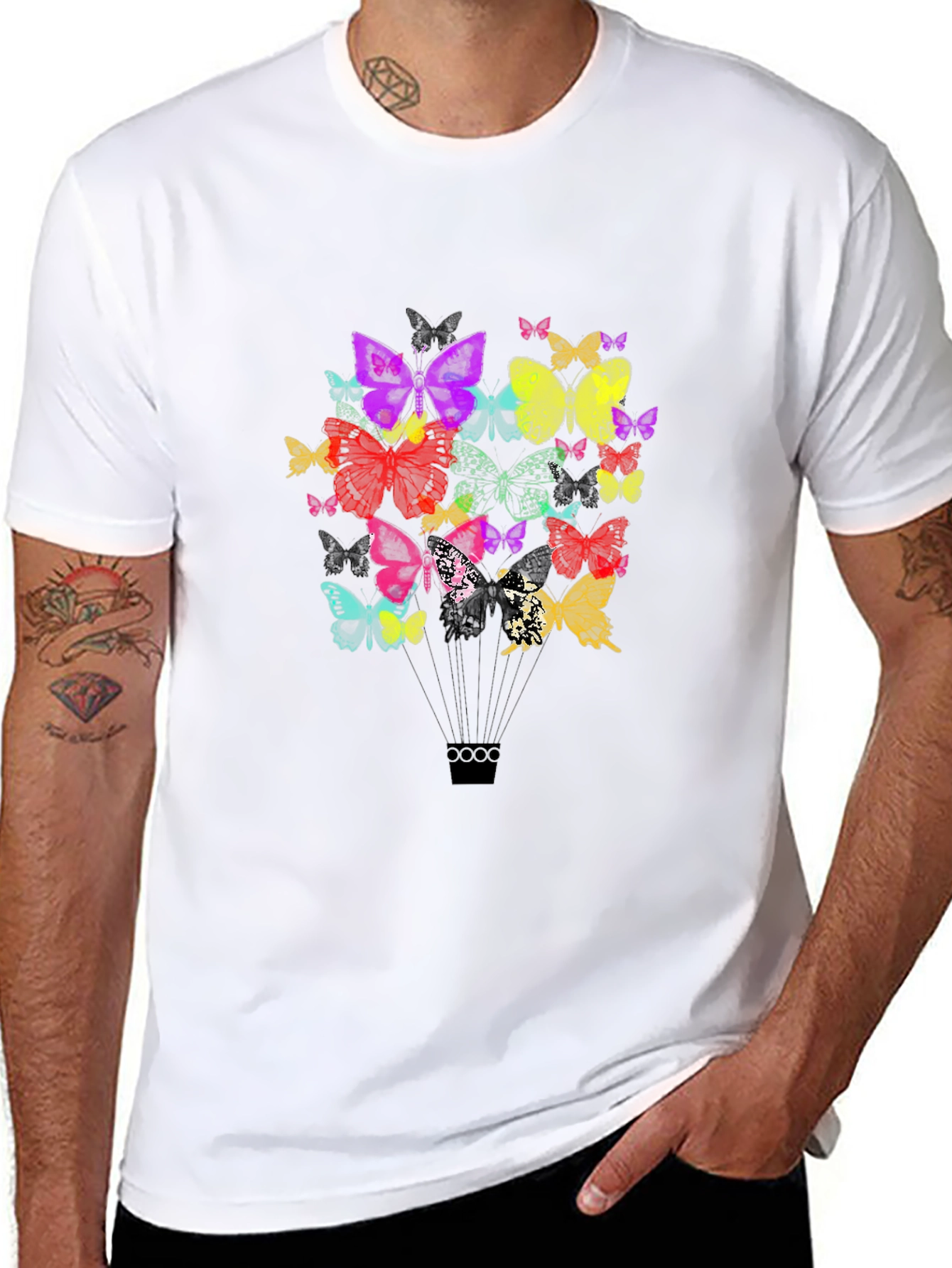 Butterfly Balloon Graphic T-Shirt