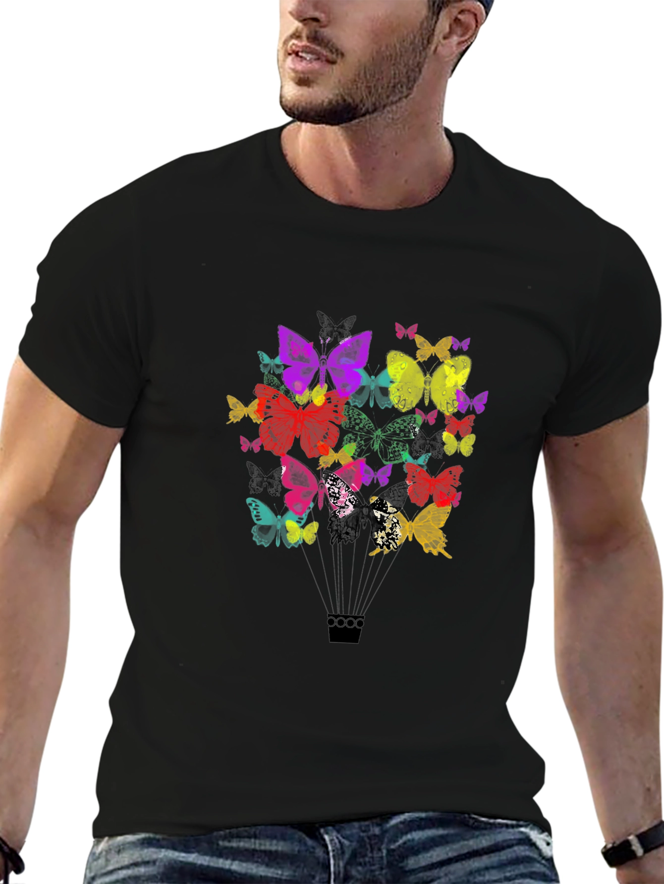 Butterfly Balloon Graphic T-Shirt
