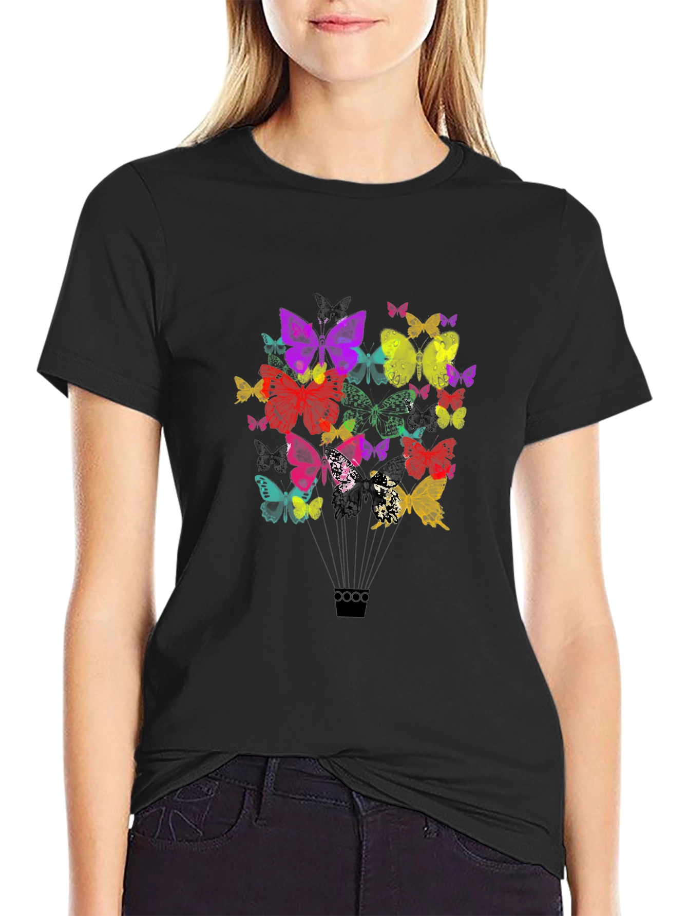 Butterfly Balloon Graphic T-Shirt
