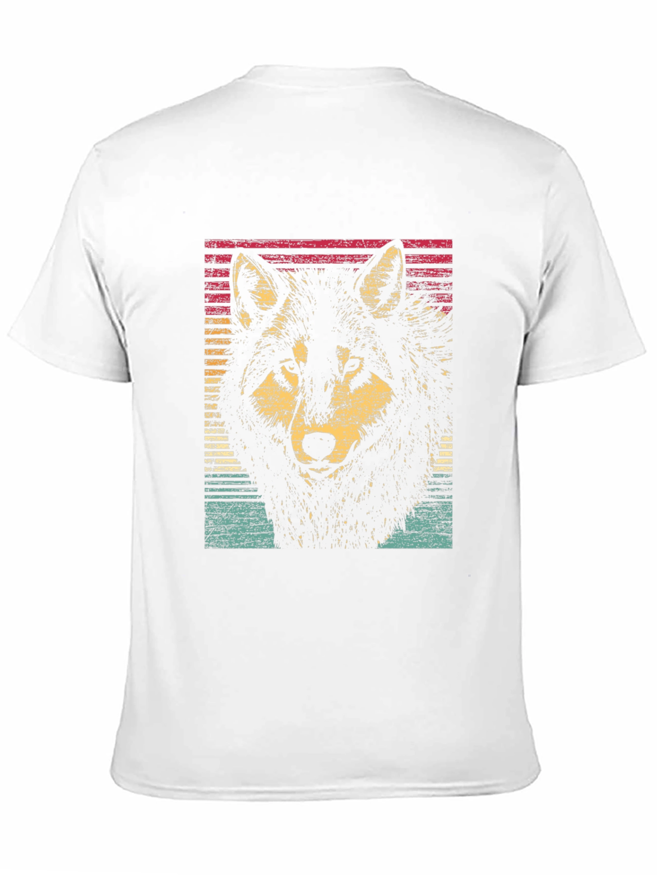 Retro Wolf Graphic Black T-Shirt