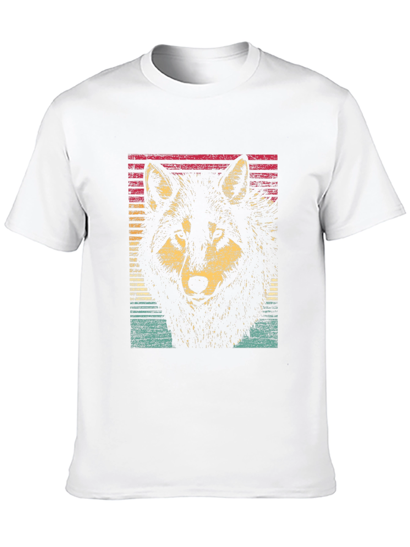 Retro Wolf Graphic Black T-Shirt