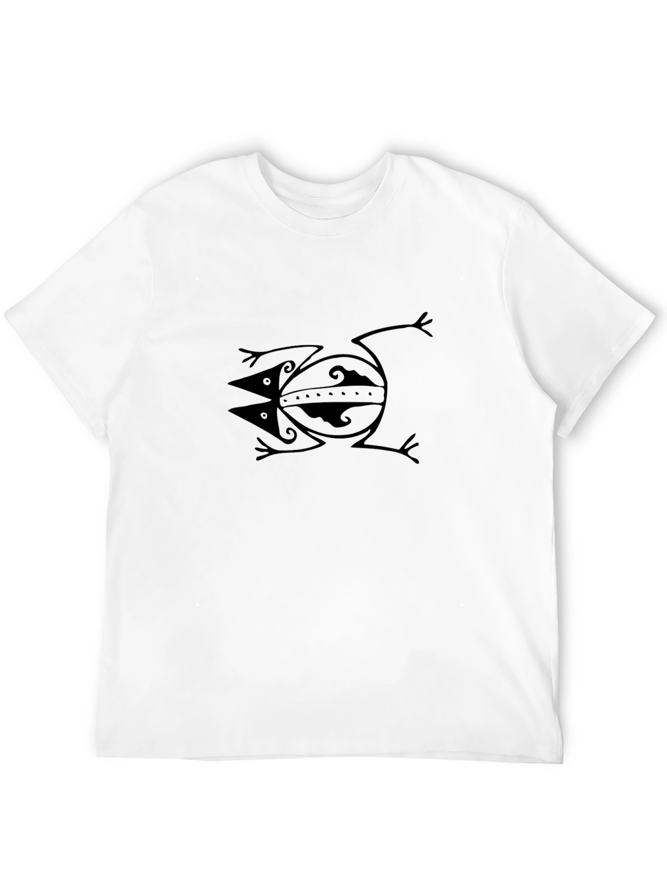 Tribal Frog Graphic Tee - Black
