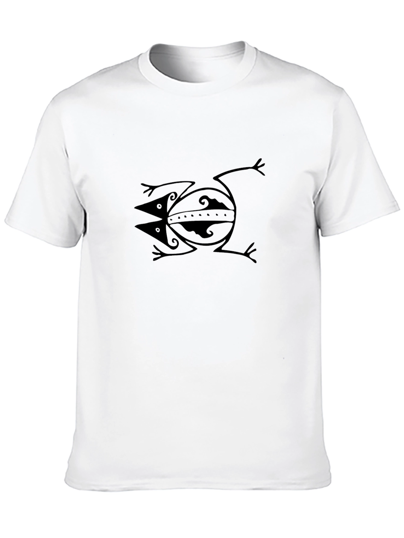 Tribal Frog Graphic Tee - Black