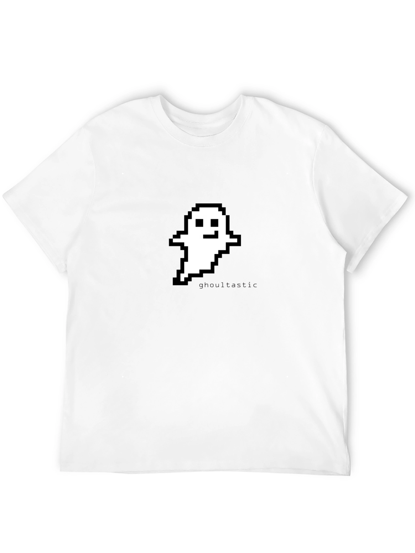 Pixel Ghost Graphic Black T-Shirt