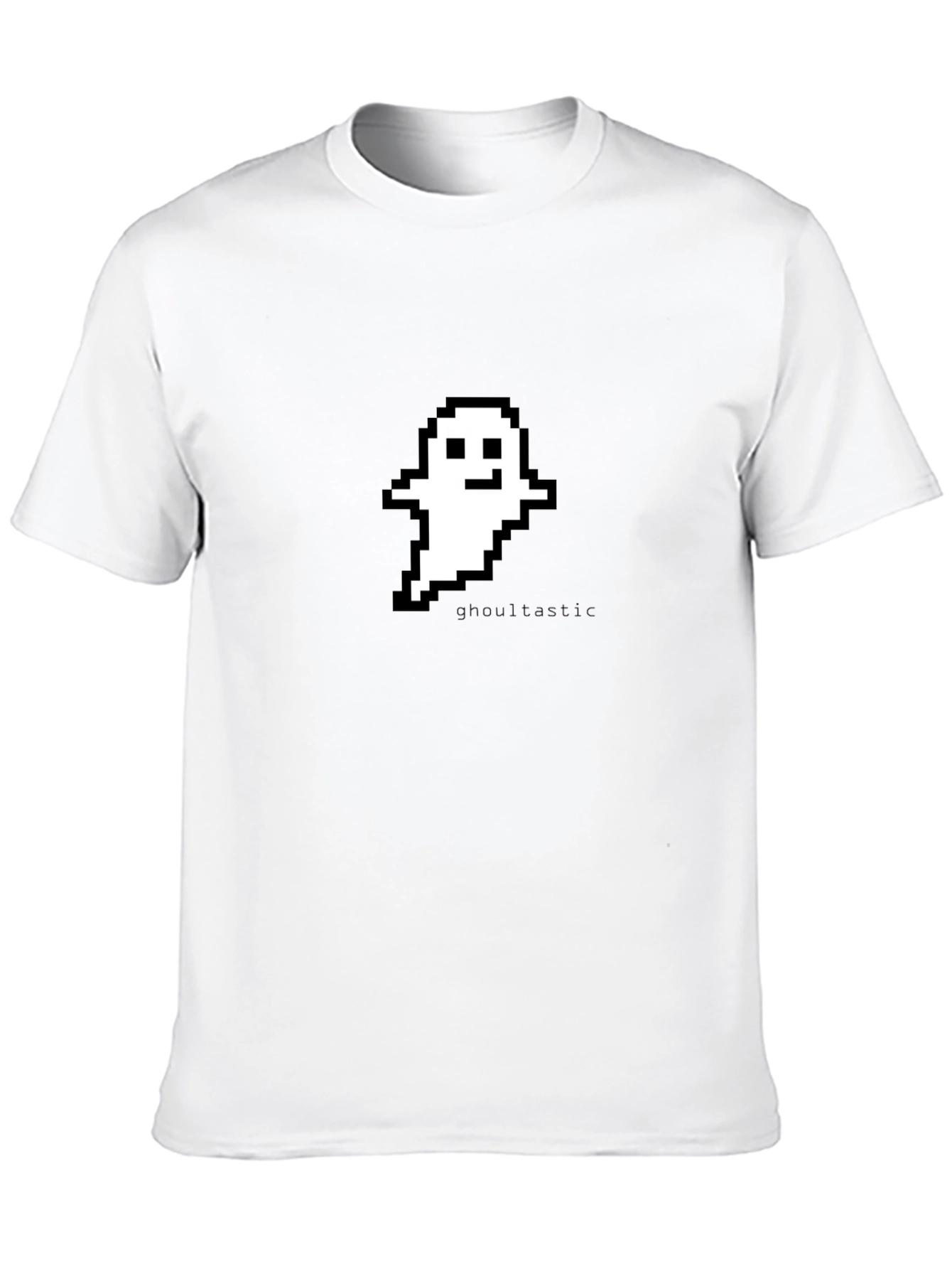 Pixel Ghost Graphic Black T-Shirt
