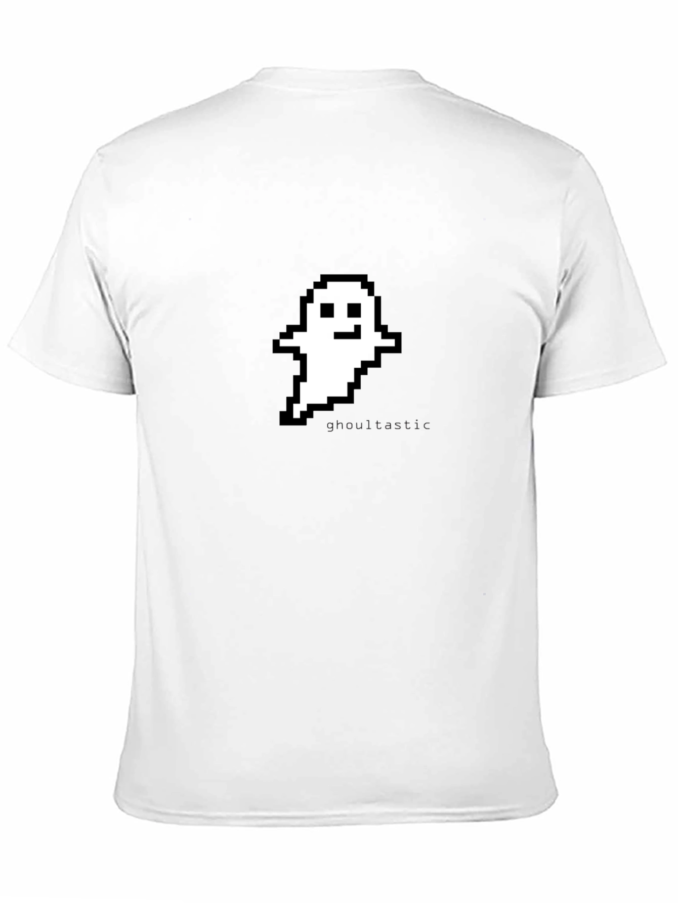 Pixel Ghost Graphic Black T-Shirt