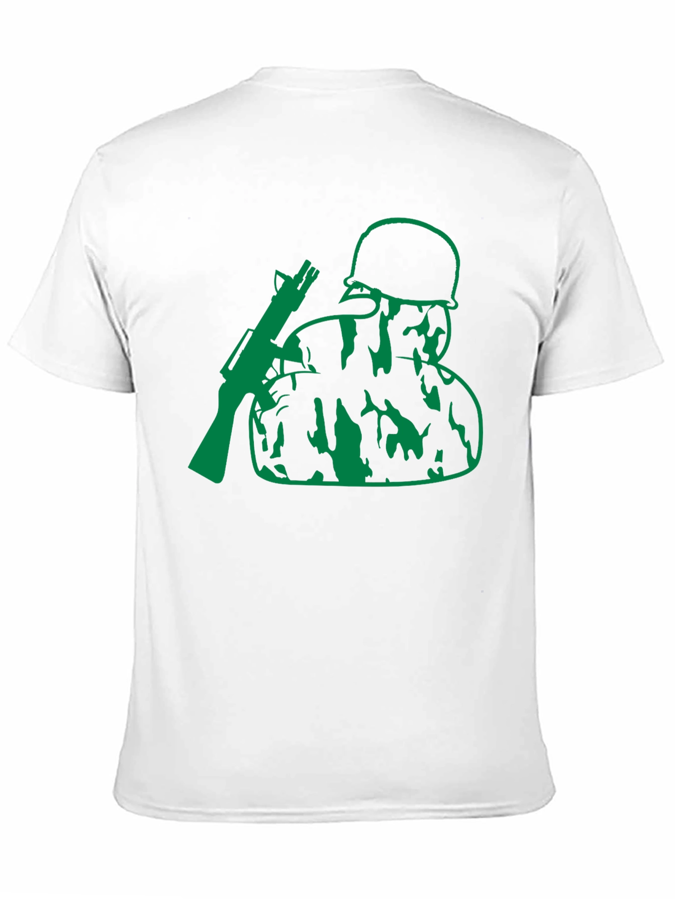 Green Soldier Graphic Black T-Shirt