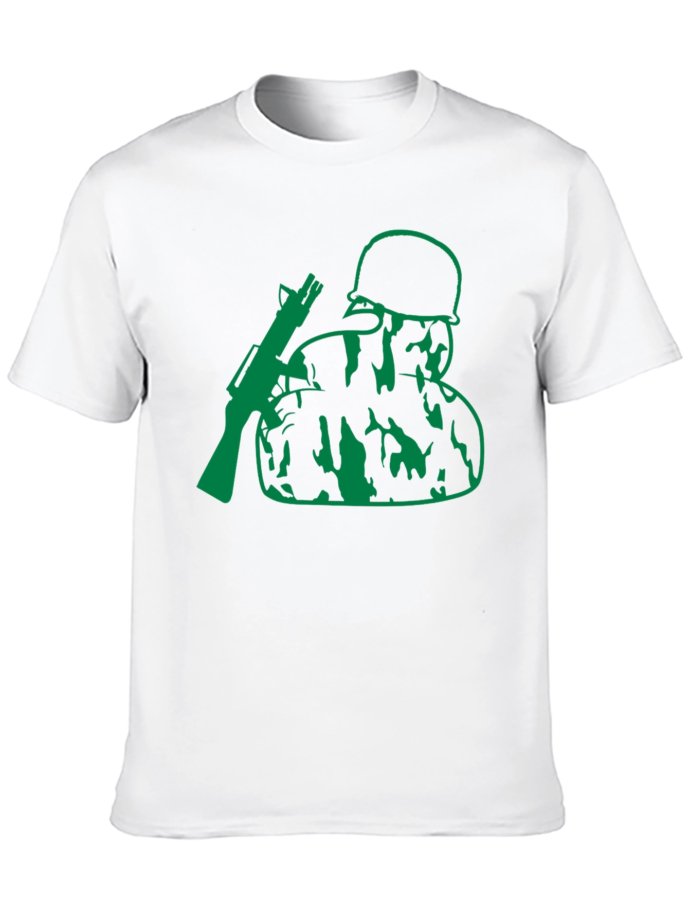 Green Soldier Graphic Black T-Shirt