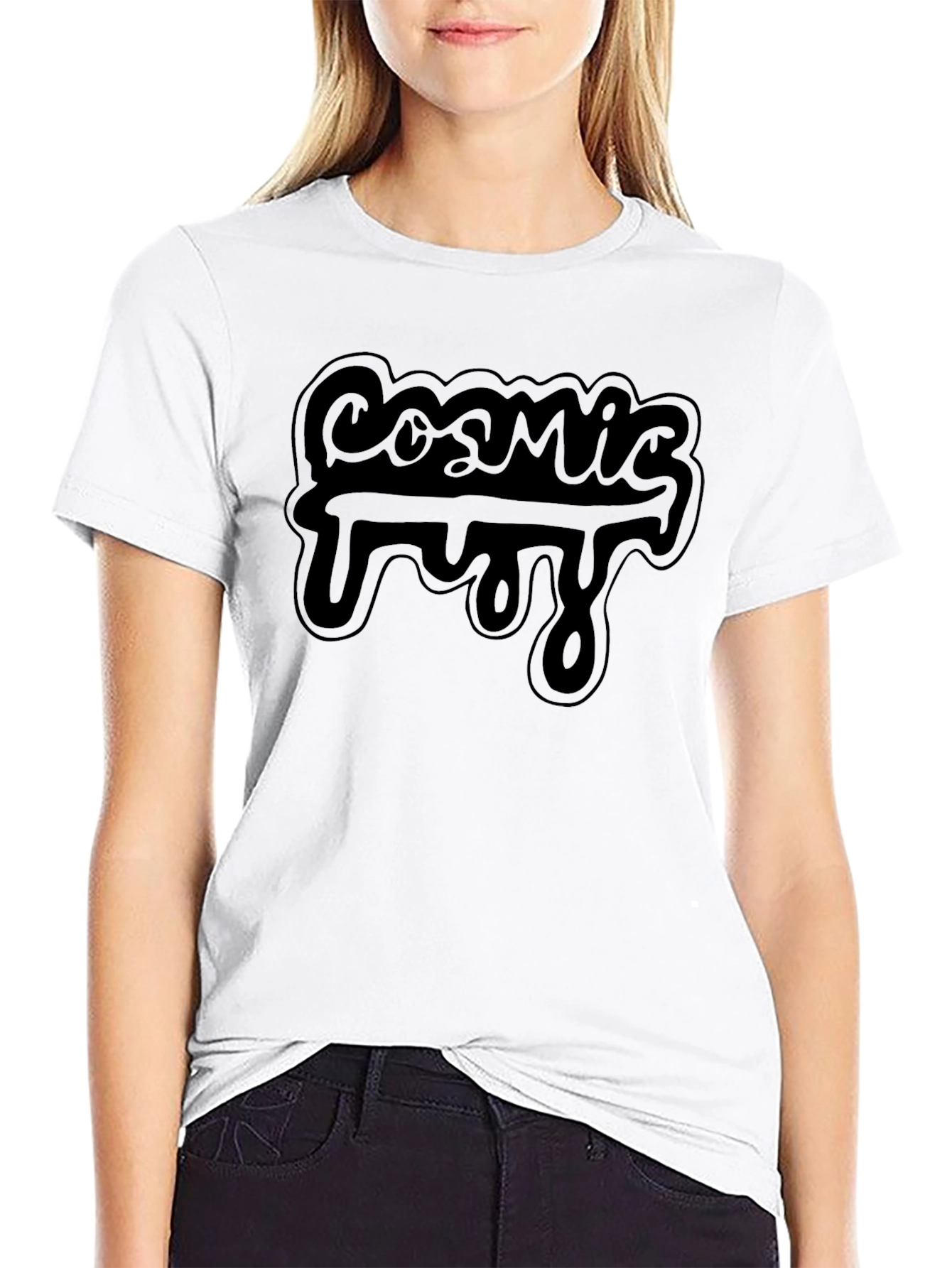 Cosmic Fuzz Graphic T-Shirt - Mens Black Tee