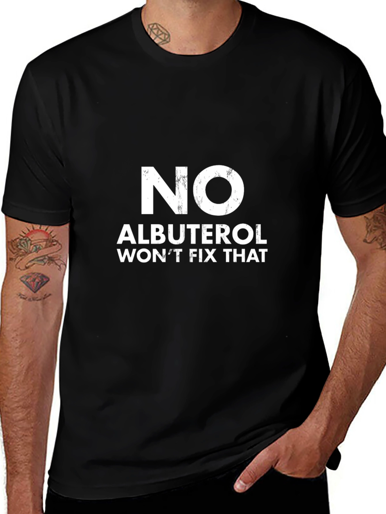 No Albuterol T-Shirt: Funny Respiratory Humor Tee