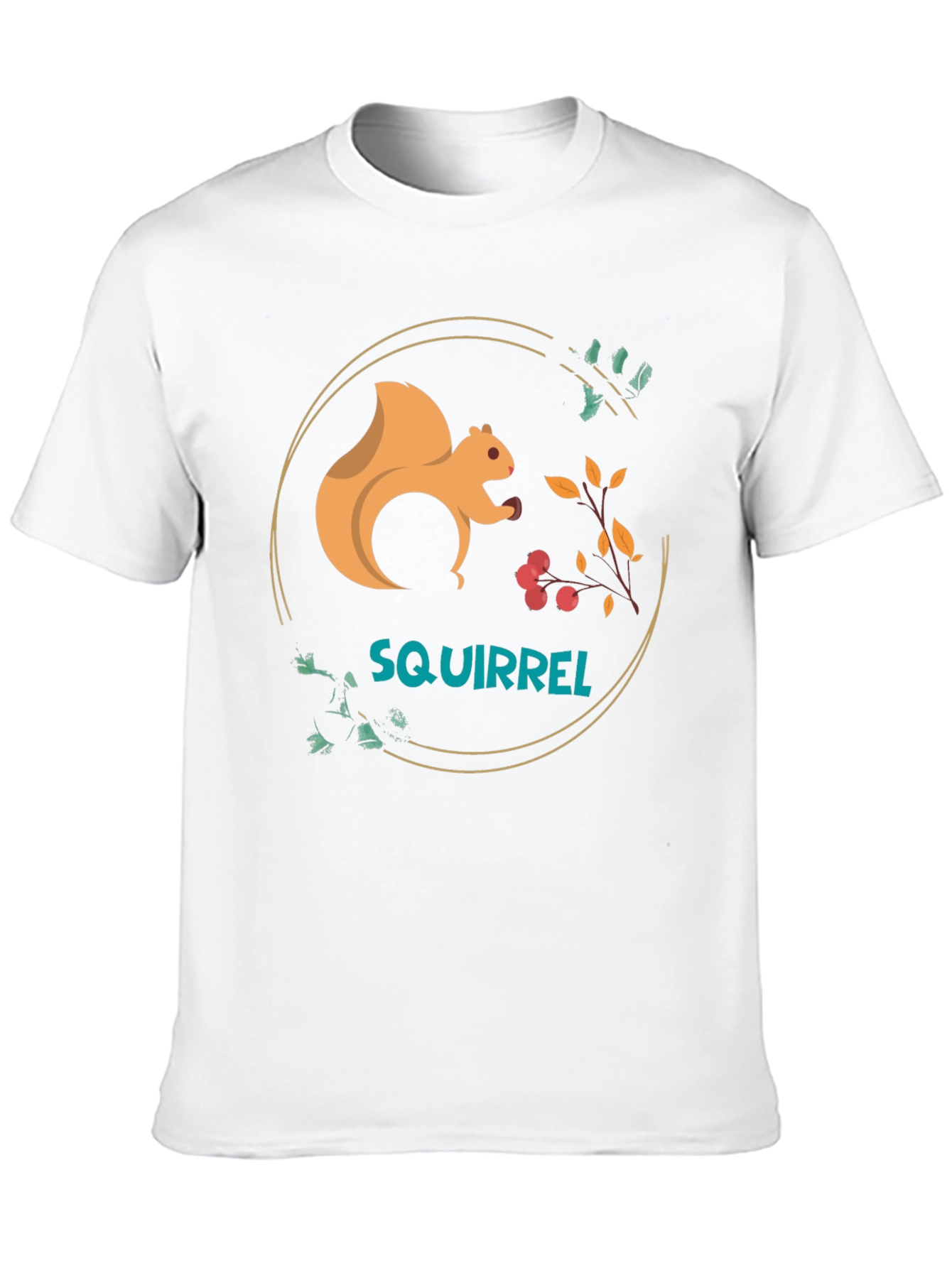 Squirrel Graphic Tee - Black Cotton Blend T-Shirt