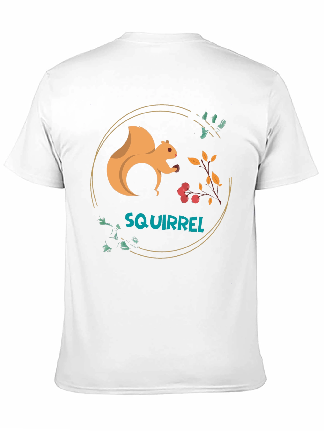 Squirrel Graphic Tee - Black Cotton Blend T-Shirt