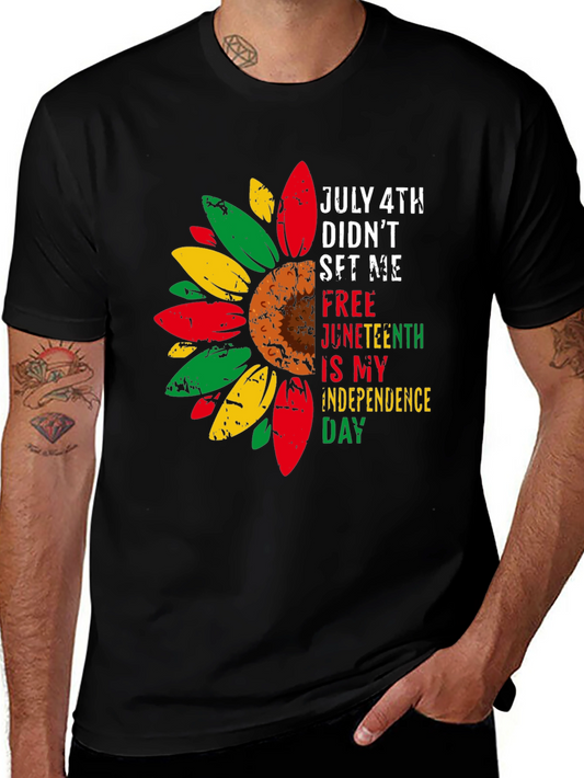 Juneteenth Independence Day Sunflower Tee
