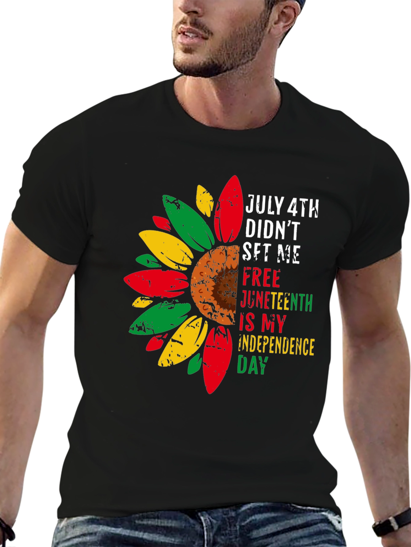 Juneteenth Independence Day Sunflower Tee