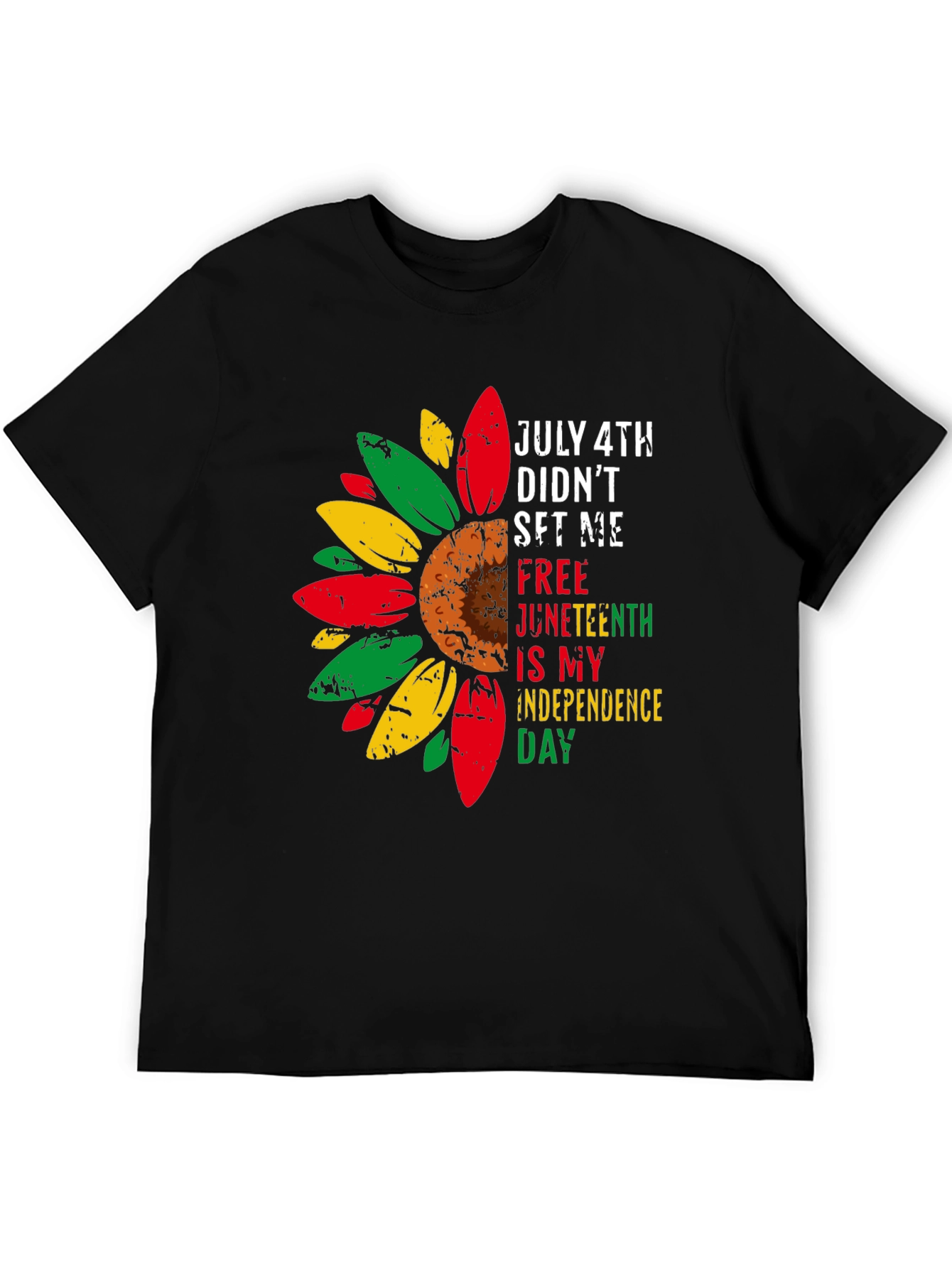 Juneteenth Independence Day Sunflower Tee