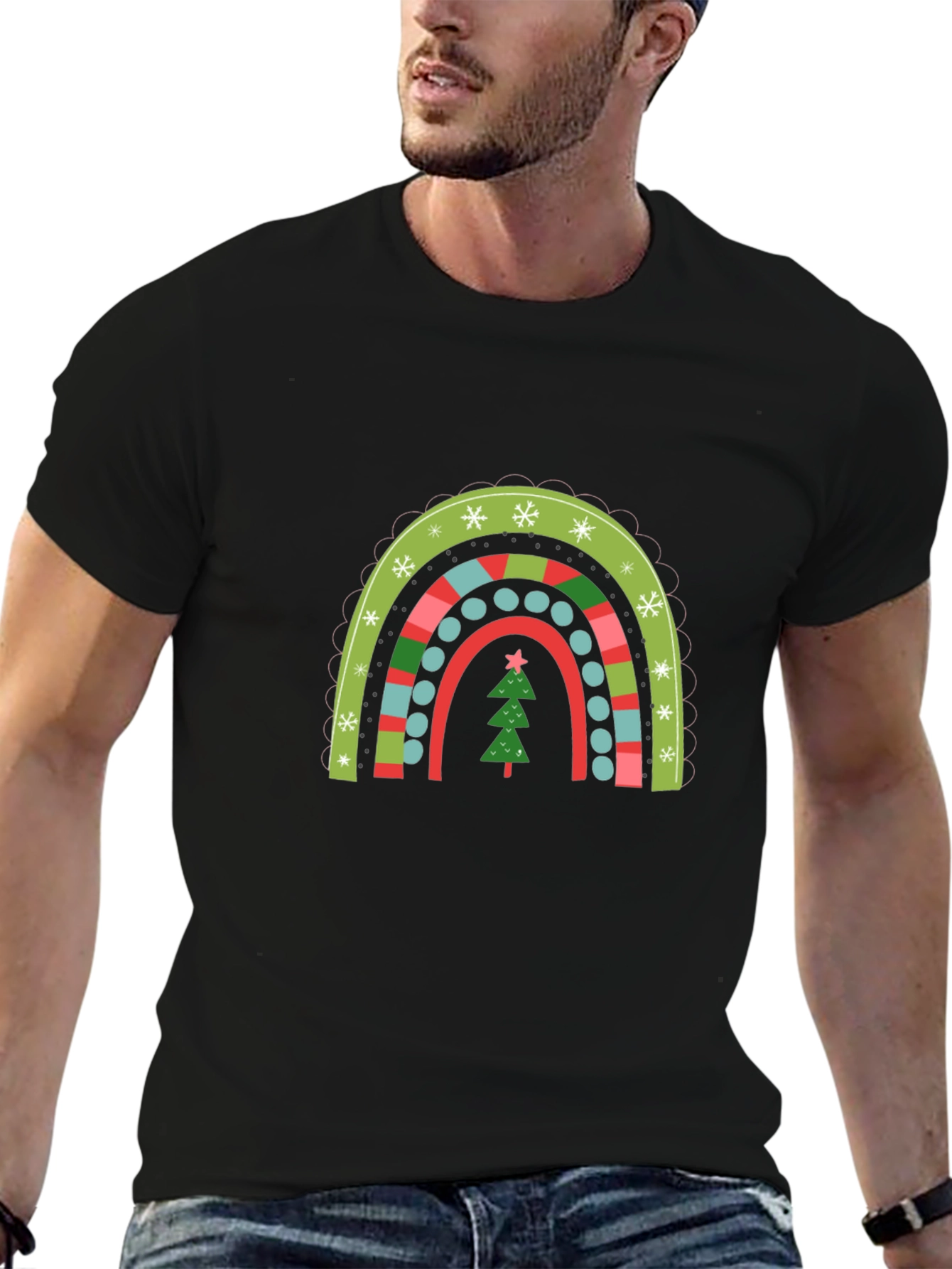Festive Christmas Rainbow T-Shirt