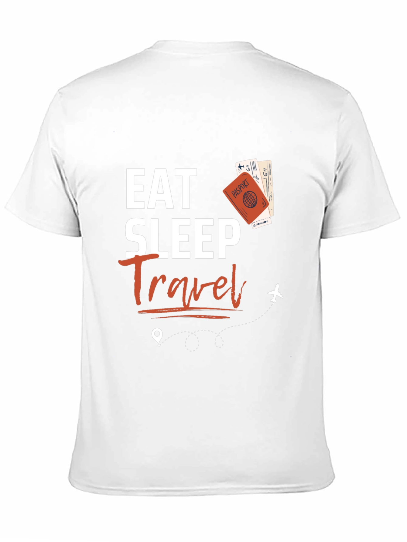 Eat Sleep Travel Black Graphic Tee