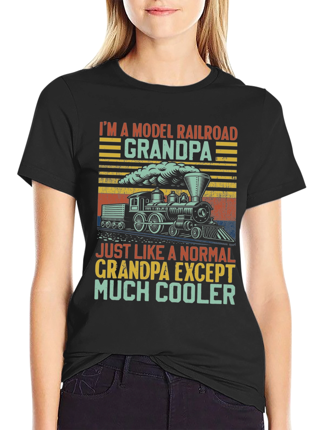 Model Railroad Grandpa T-Shirt - Much Cooler