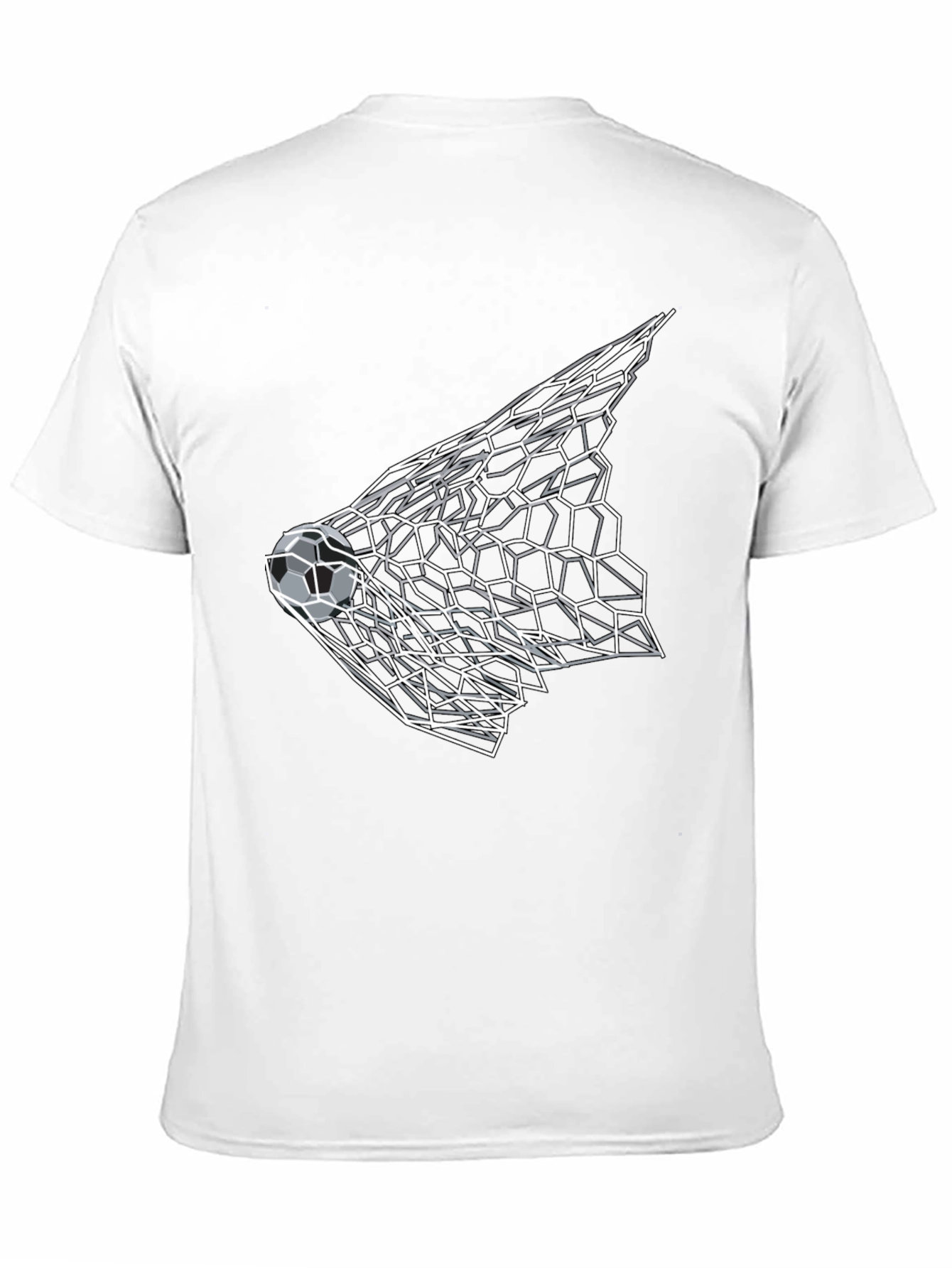 Soccer Goal Graphic Tee - Black Cotton Shirt