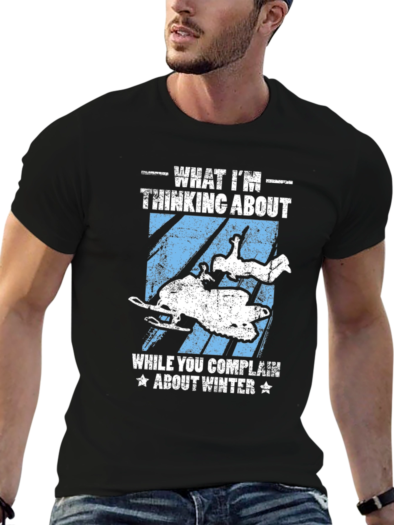 Winter Snowmobile T-Shirt - What Im Thinking About