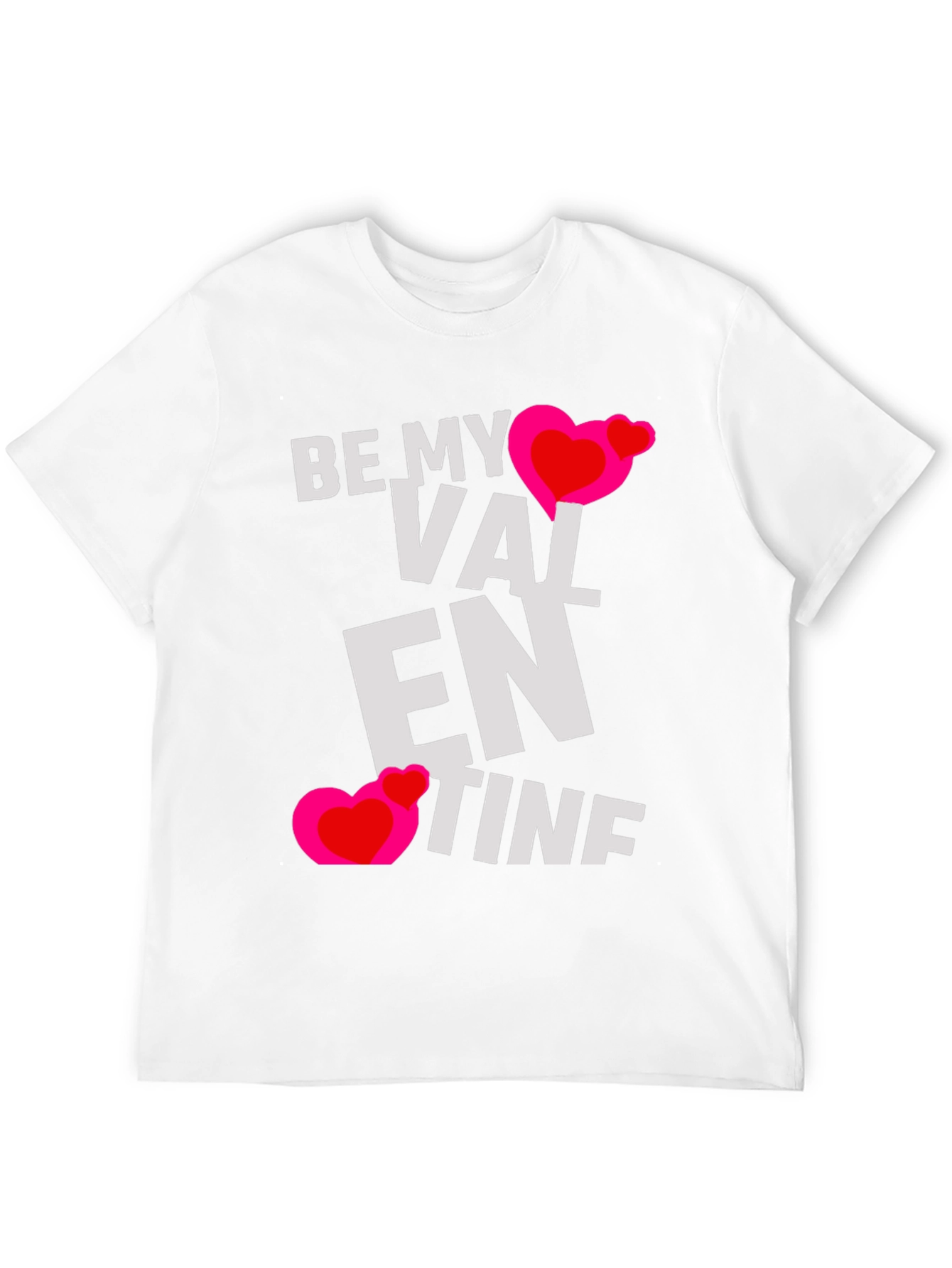 Be My Valentine Heart Graphic Black T-Shirt