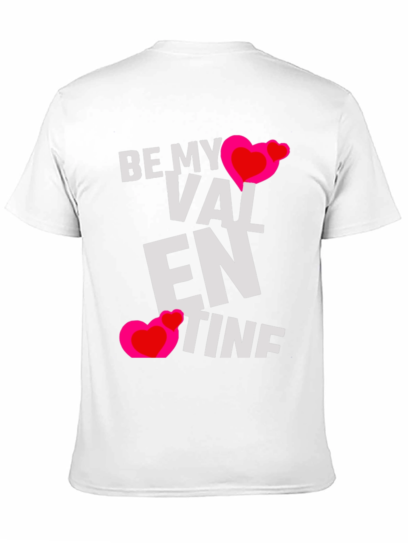 Be My Valentine Heart Graphic Black T-Shirt