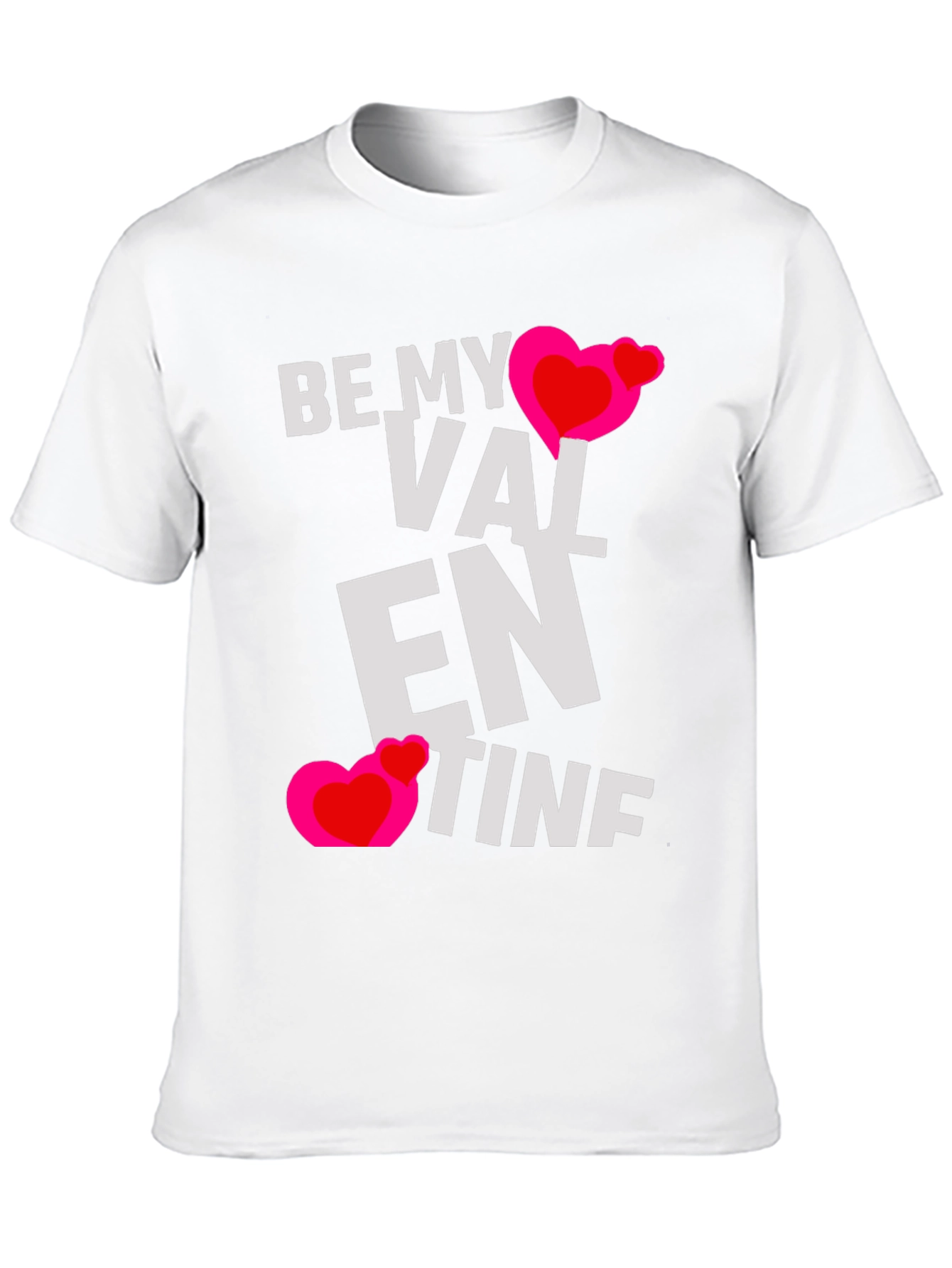 Be My Valentine Heart Graphic Black T-Shirt
