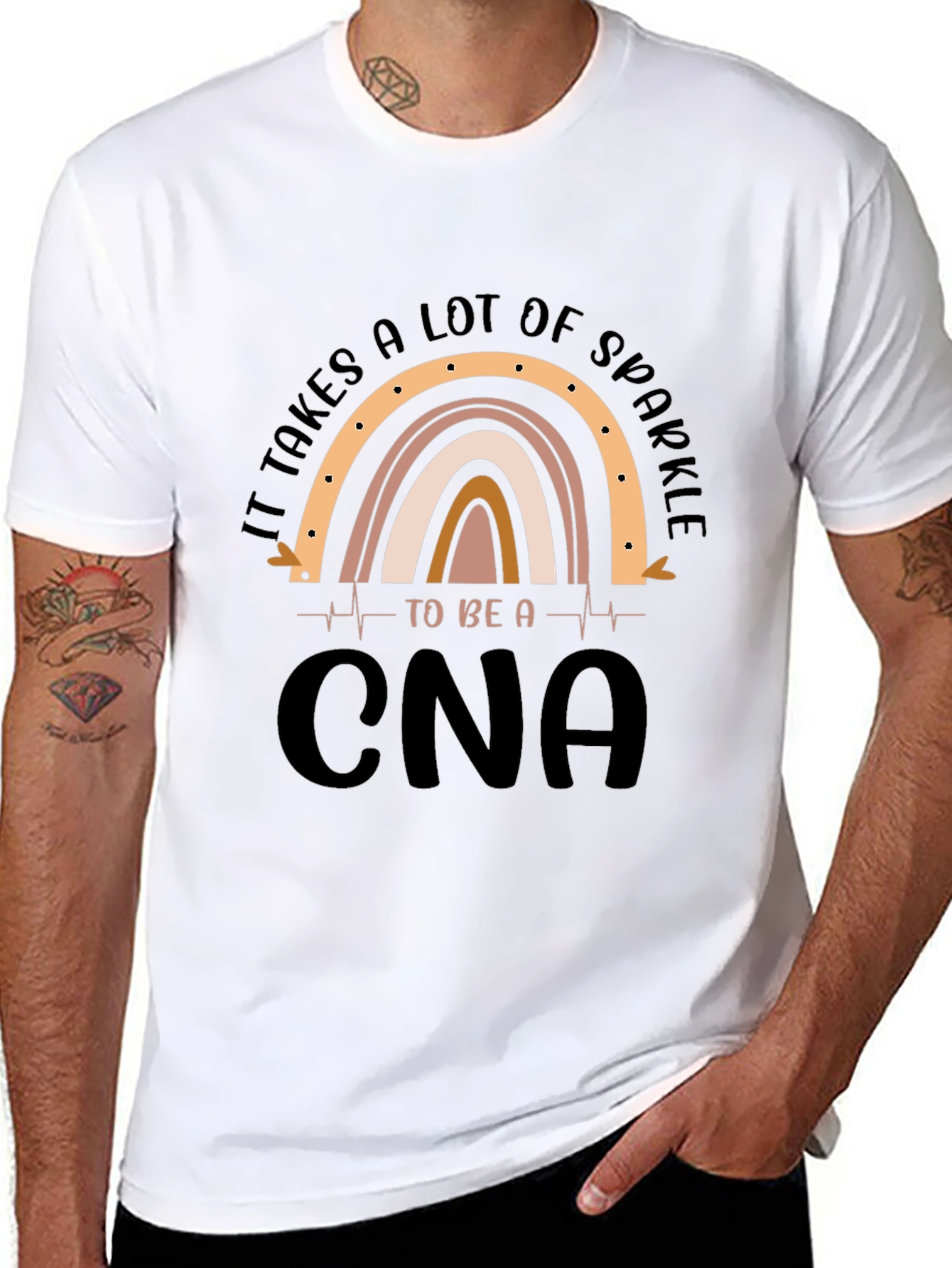 Sparkle CNA Graphic Tee - Certified Nursing Assistant Apparel