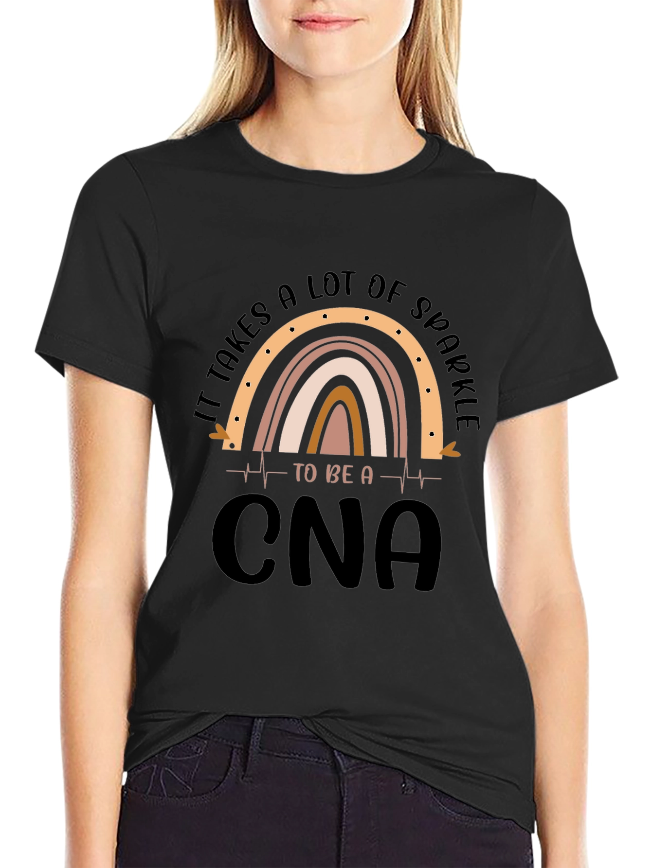 Sparkle CNA Graphic Tee - Certified Nursing Assistant Apparel