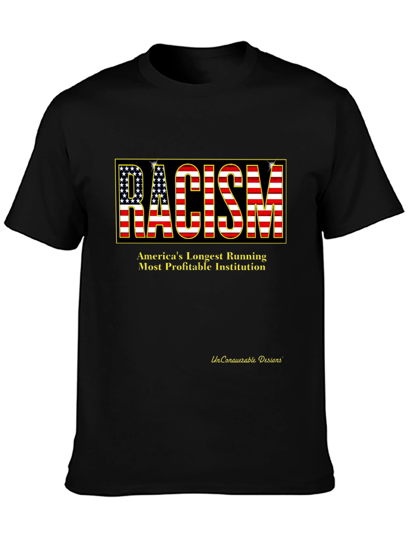 Racism USA Flag Graphic T-Shirt