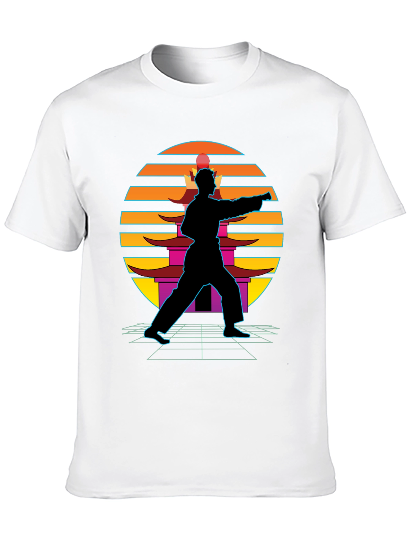 Retro Karate Black T-Shirt