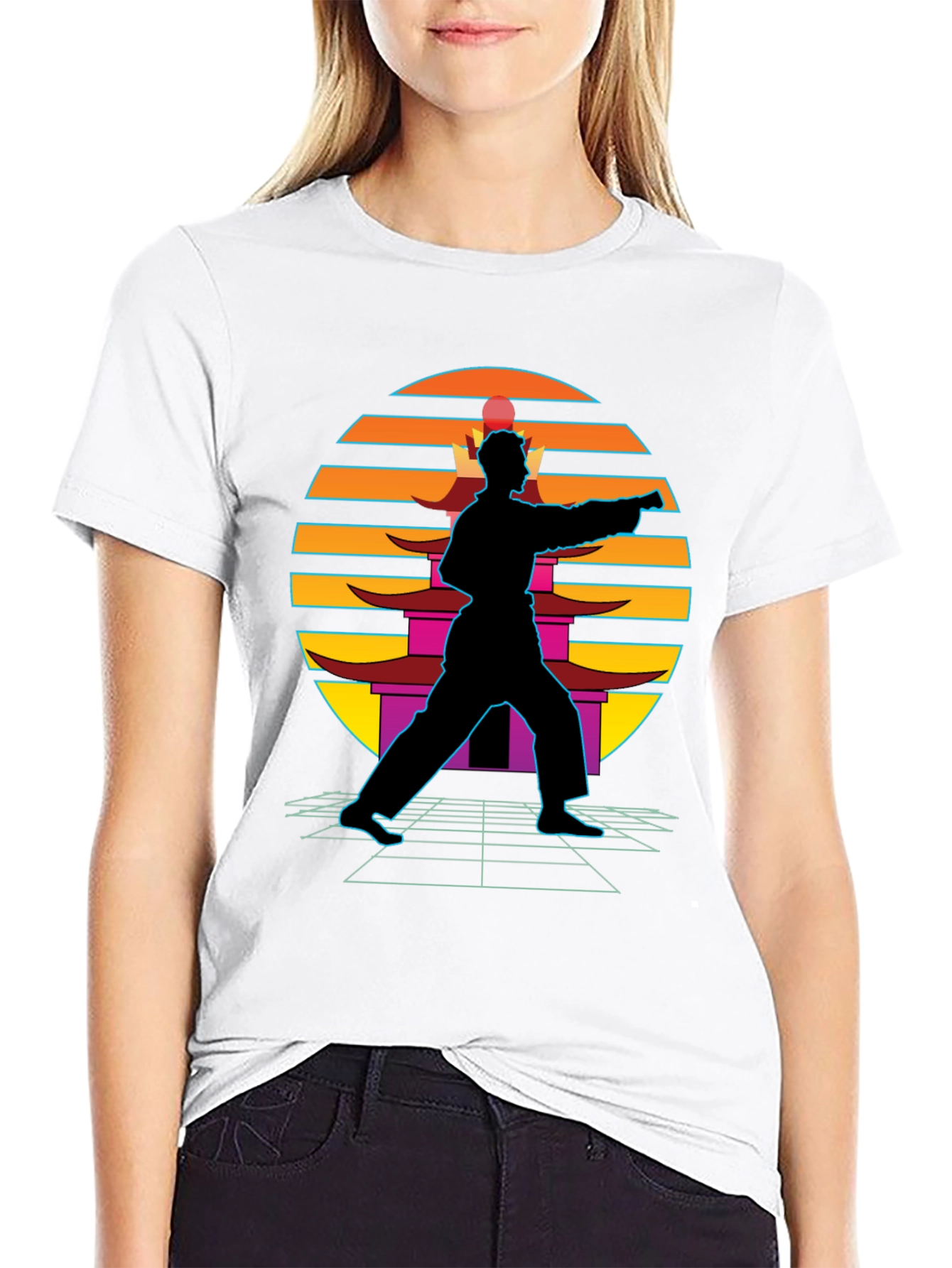 Retro Karate Black T-Shirt
