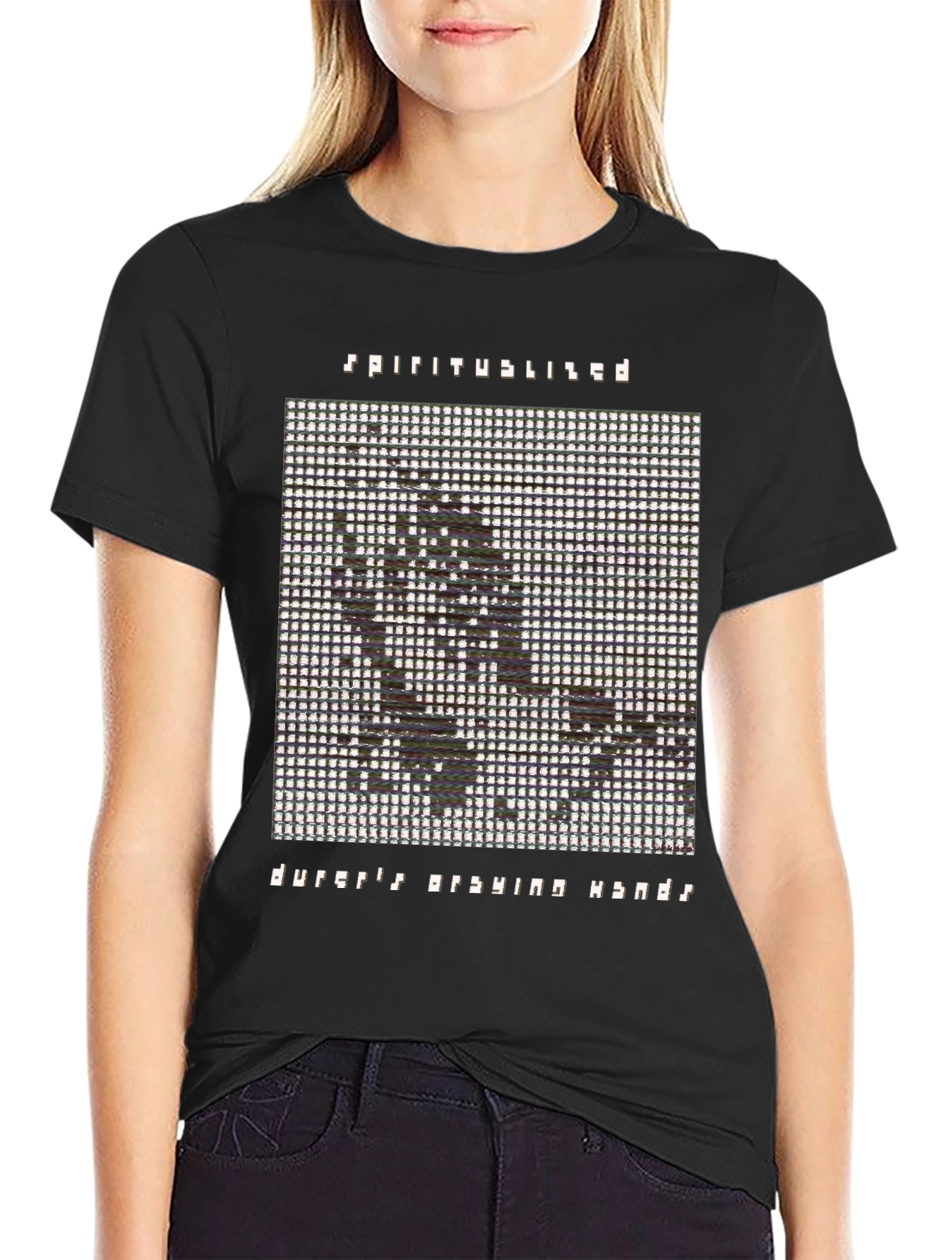 Spiritualized Durers Praying Hands Black T-Shirt