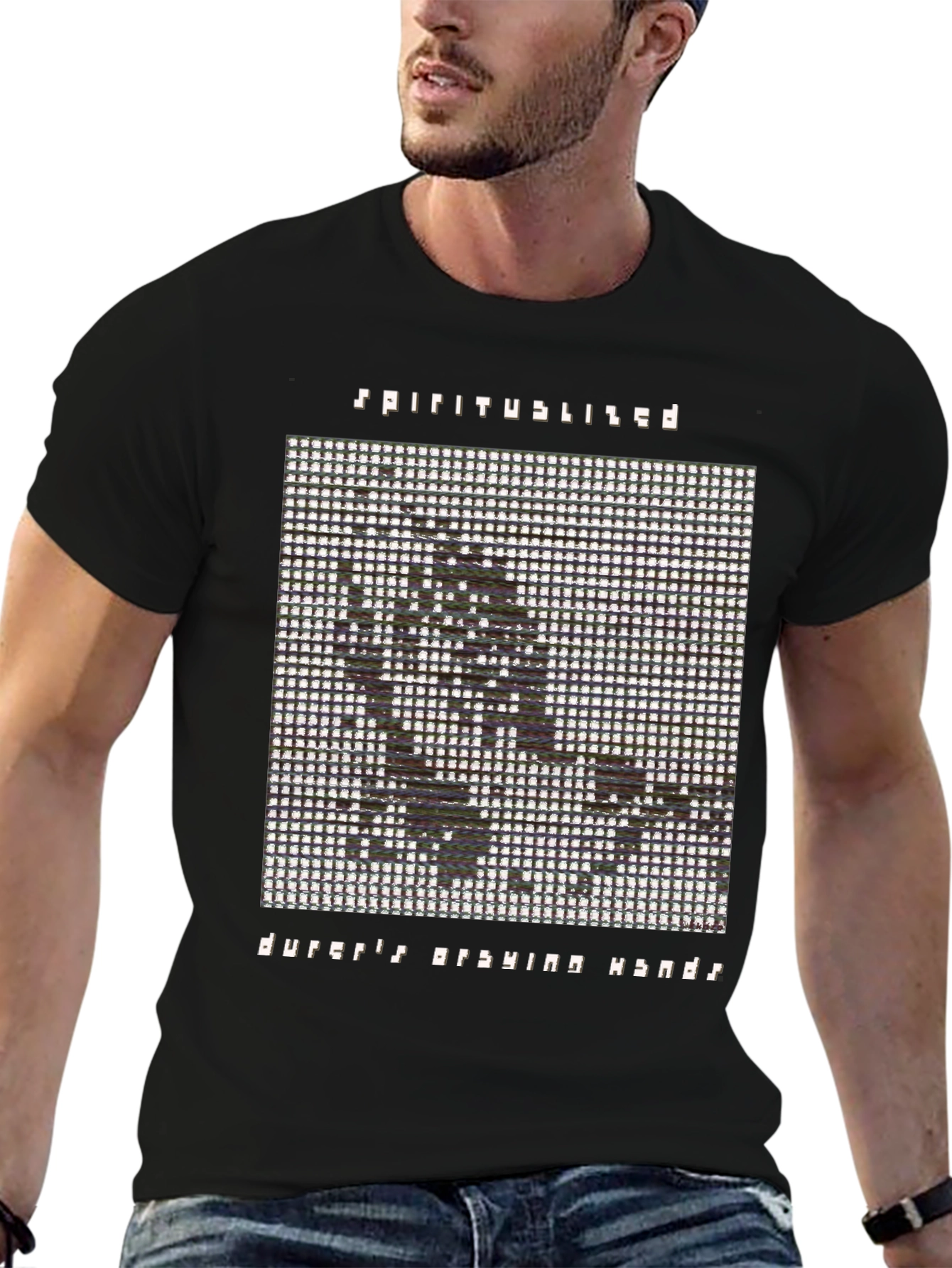 Spiritualized Durers Praying Hands Black T-Shirt