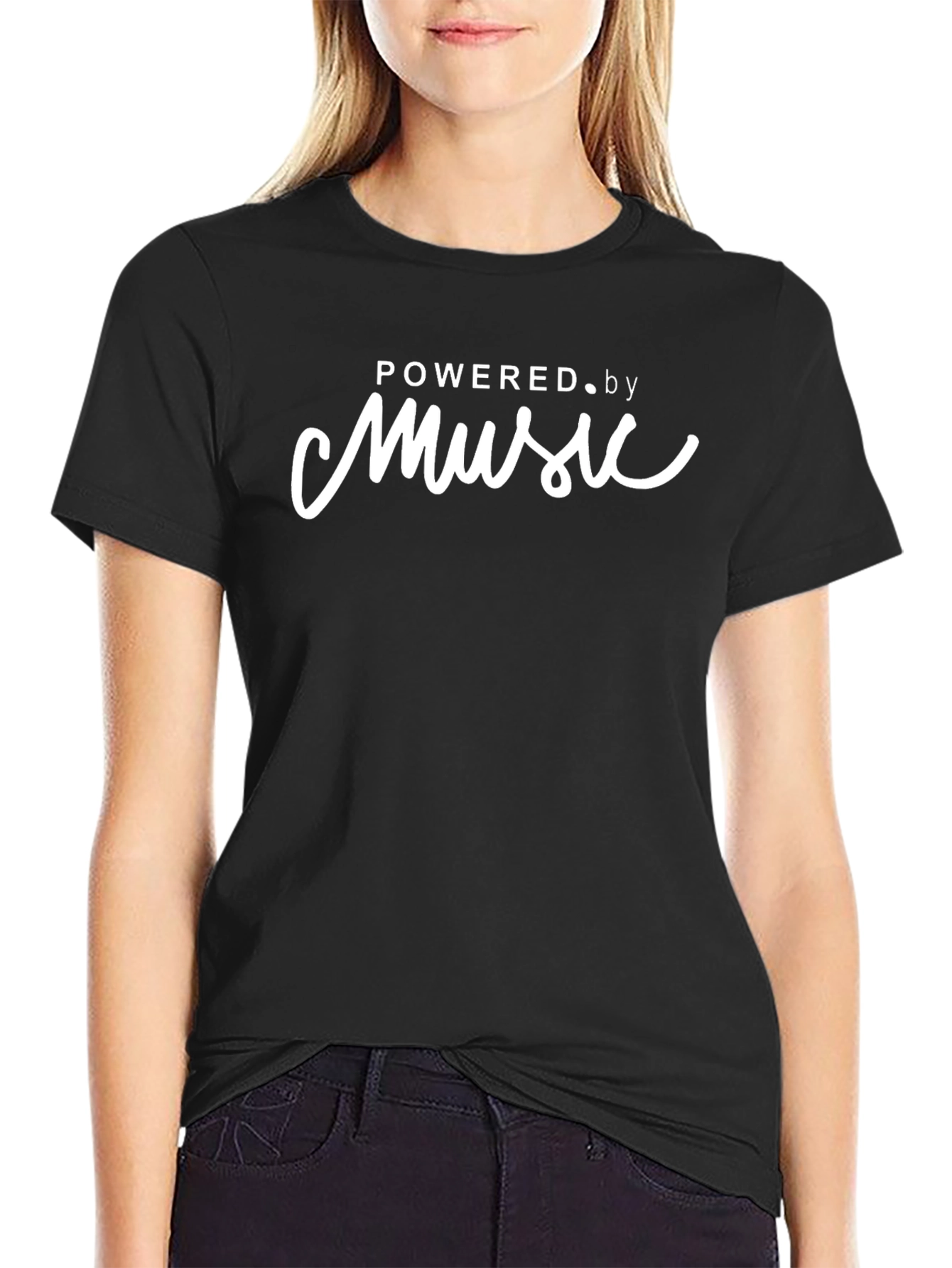 Powered By Music Graphic T-Shirt