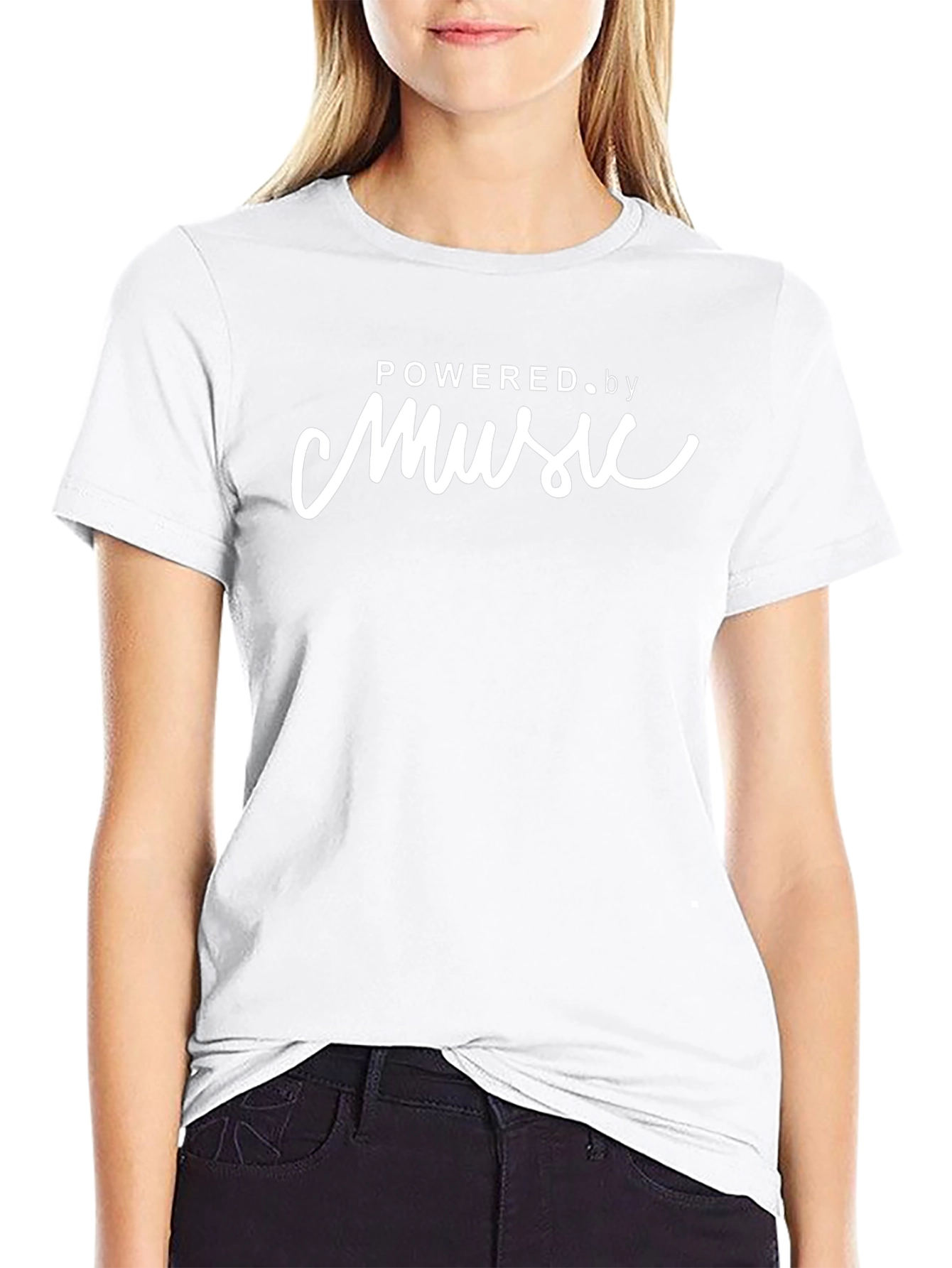 Powered By Music Graphic T-Shirt