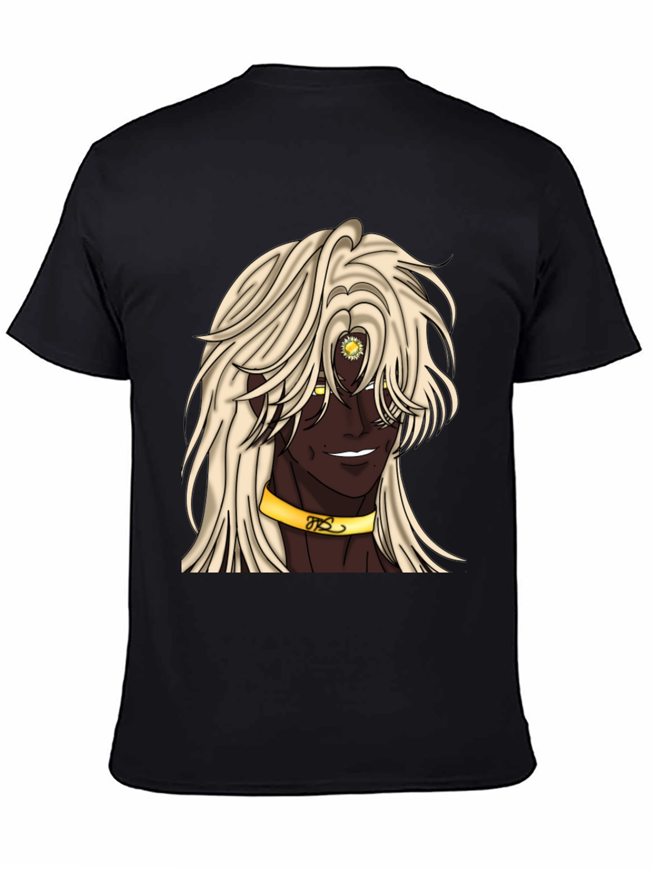 Anime Character Graphic Tee - Black