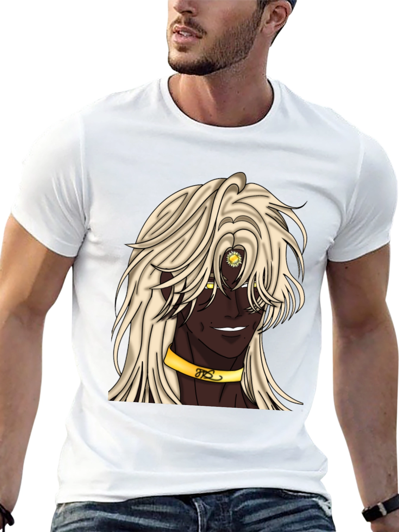 Anime Character Graphic Tee - Black