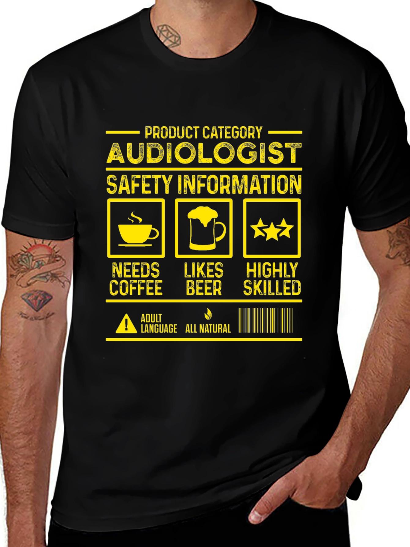 Audiologist Needs Coffee Likes Beer Highly Skilled T-Shirt
